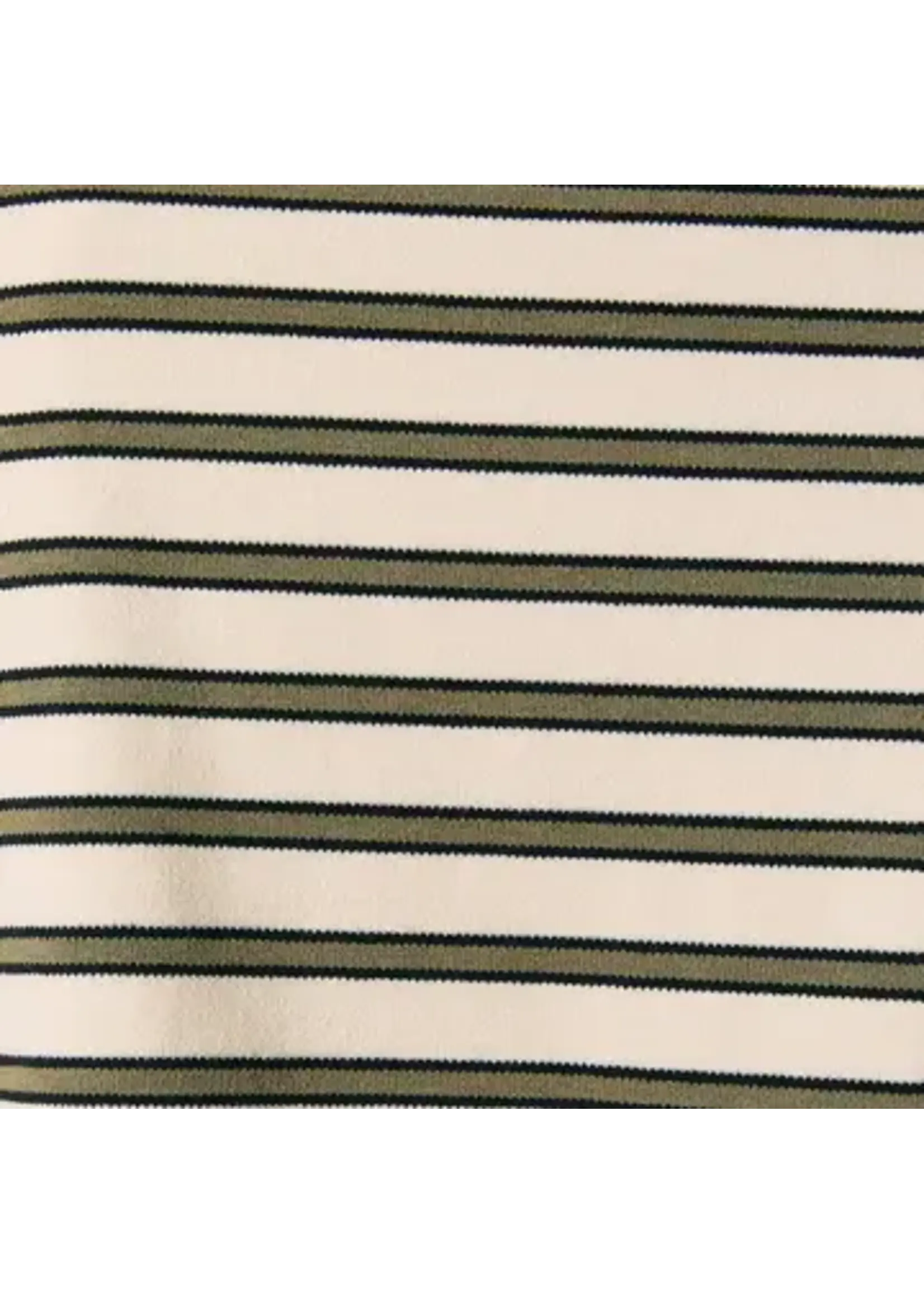 Sunday Edition Round Neck Striped Top with Faux Scarf Collar - JT8230