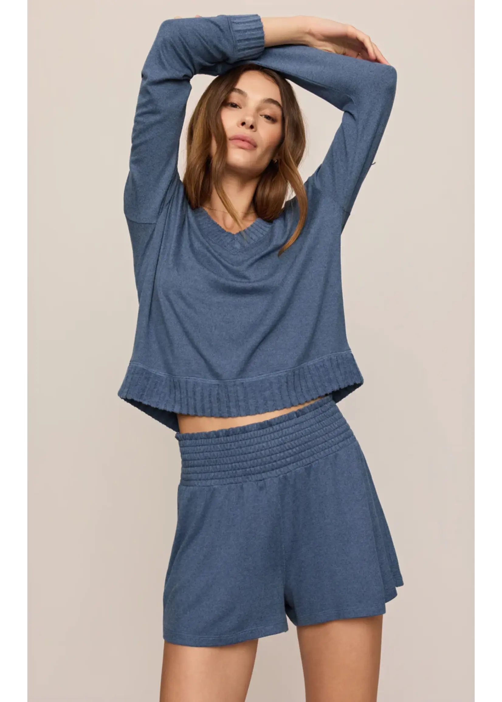 Z Supply Dawn Smocked Brushed Jersey Shorts - ZLS261554