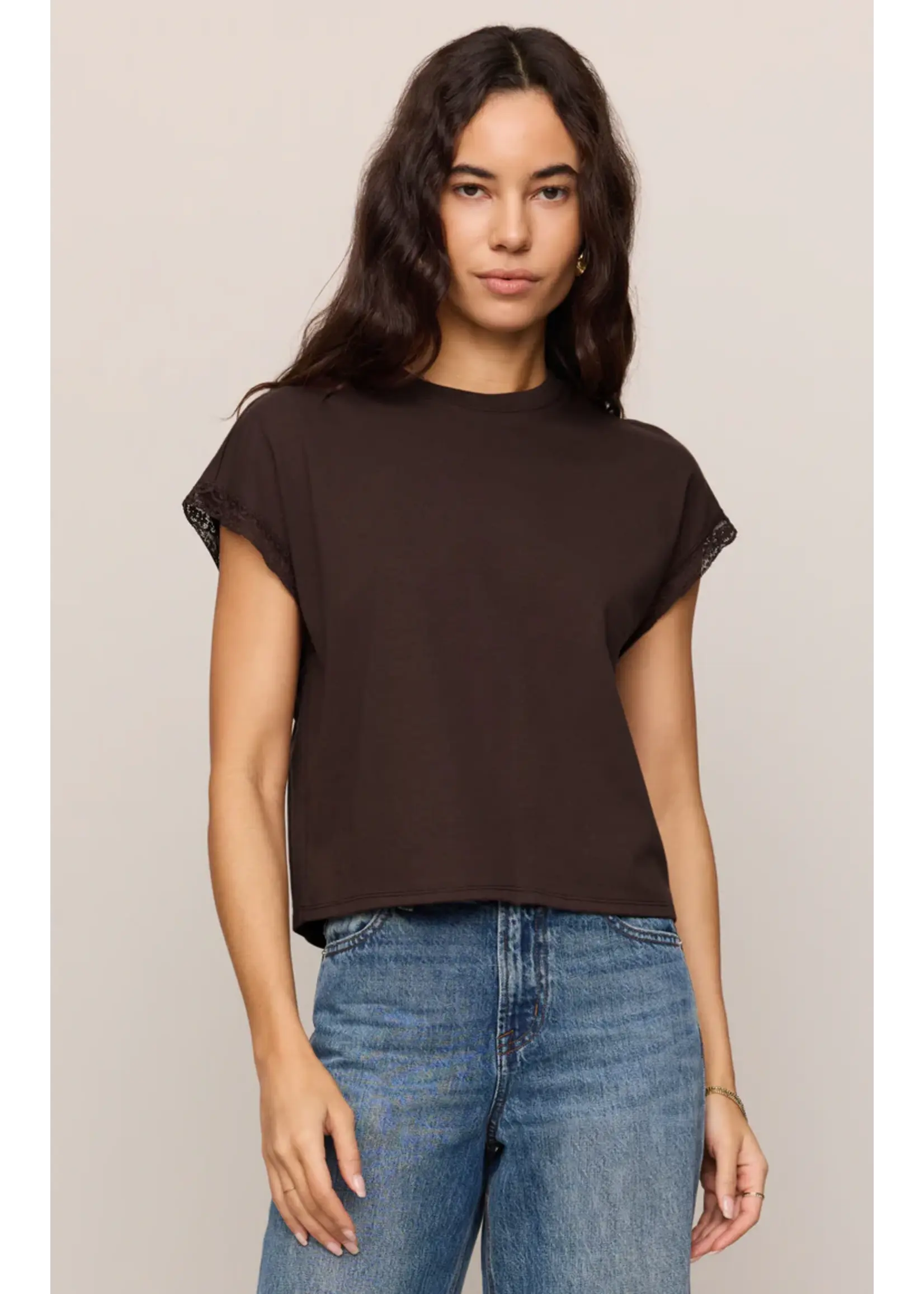 Z Supply Marika Lace Trim Muscle Tee - ZT263382