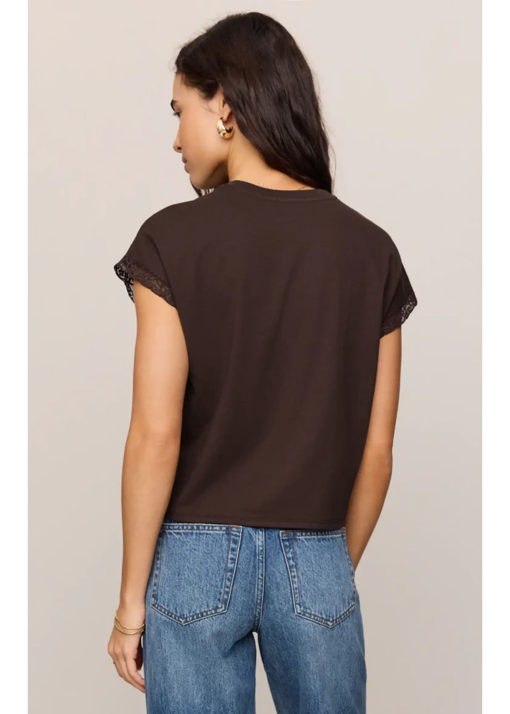 Z Supply Marika Lace Trim Muscle Tee - ZT263382