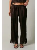 Le Lis Elastic Waist Lace Trim Wide Leg Pants - SP3823