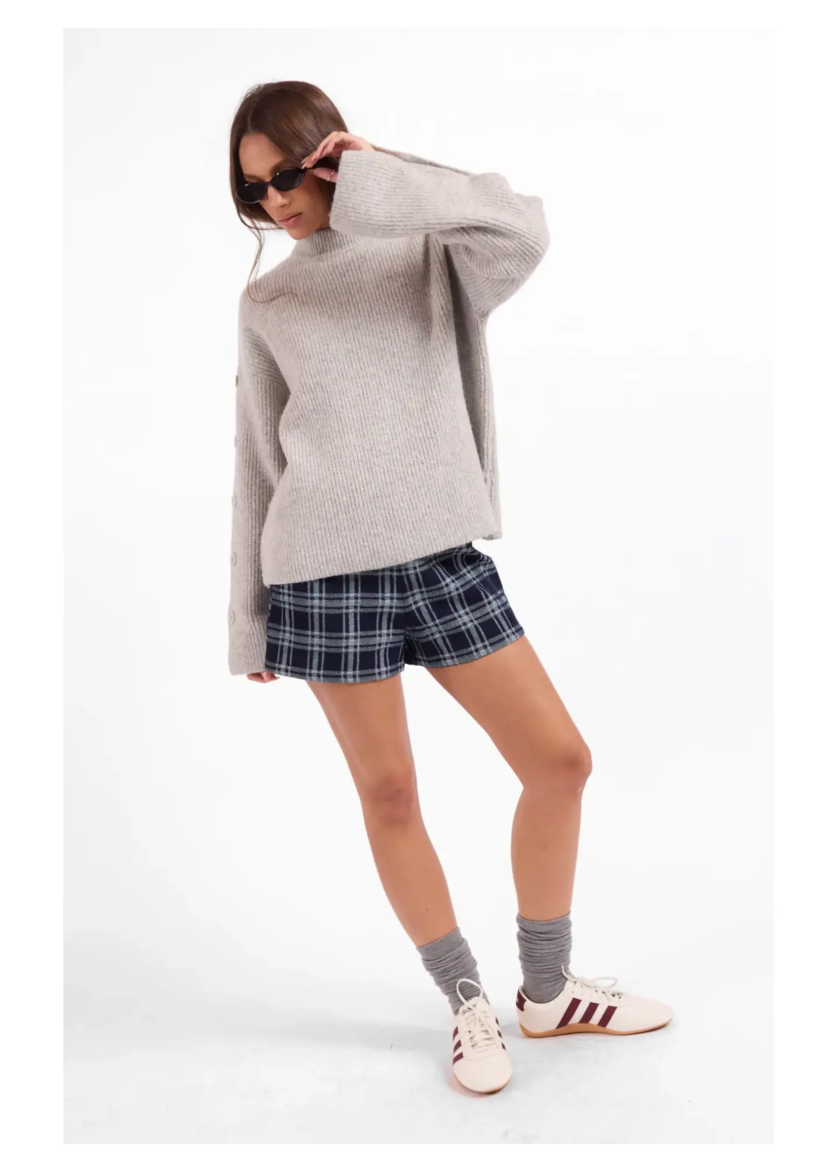 Sage The Label Athena Button Detail Sweater -  LJ3438