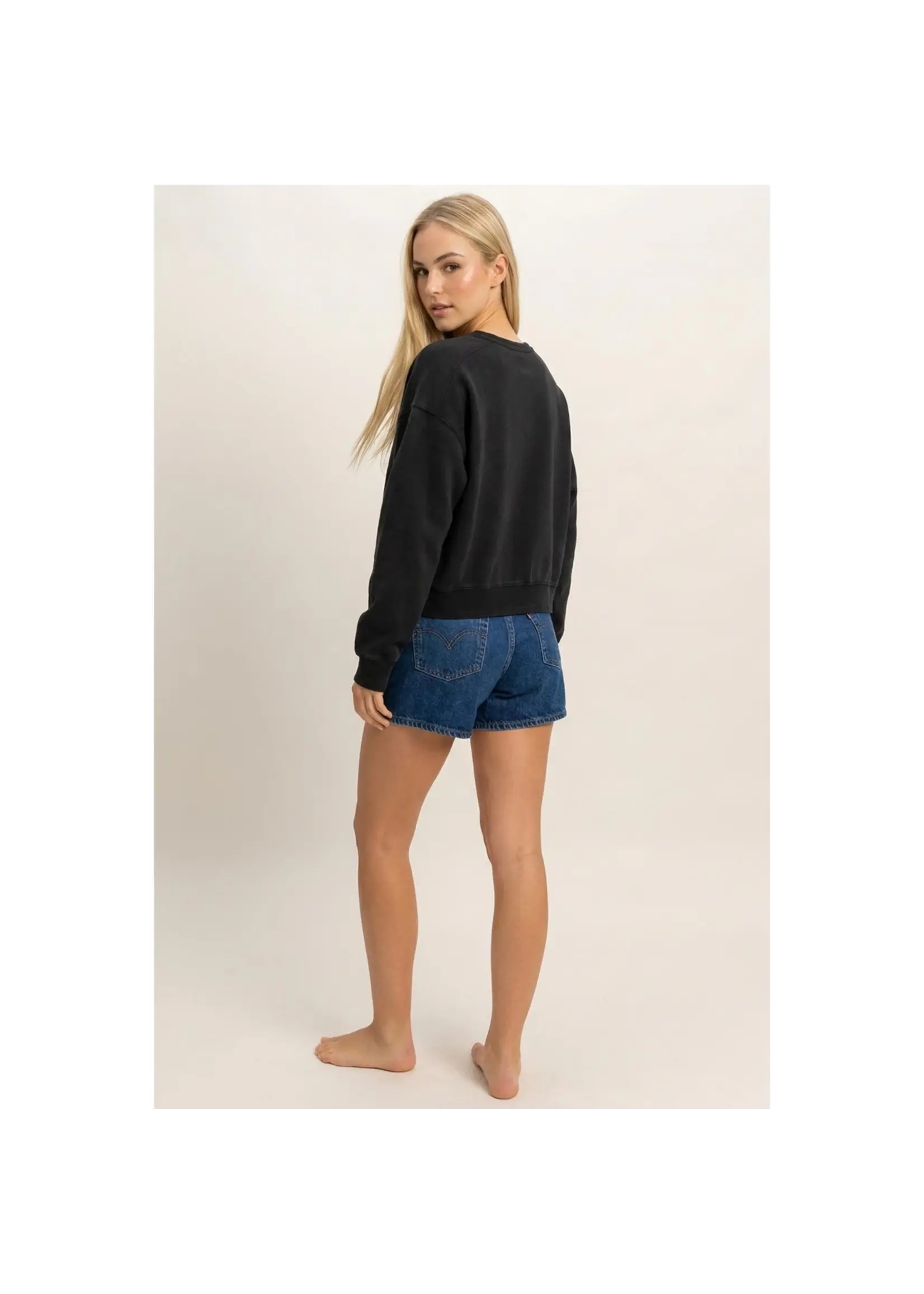 HYFVE Acid Wash Seam Detail Crew Neck Sweatshirt - DZ26E260