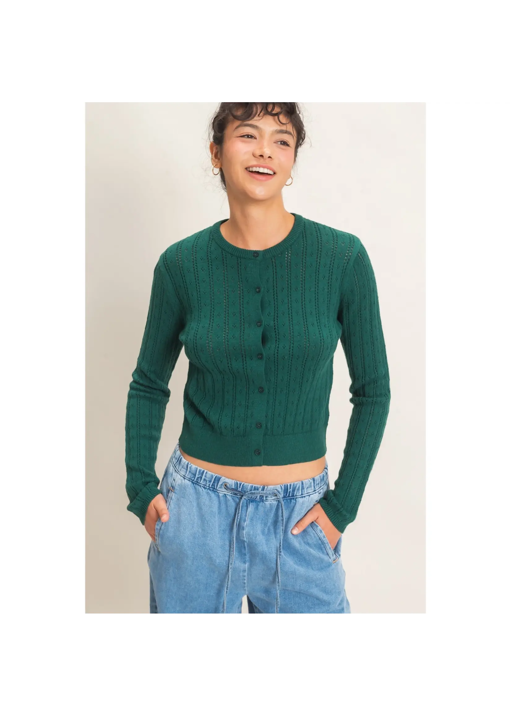 HYFVE Pointelle Button-Down Cardigan - DZ26E302