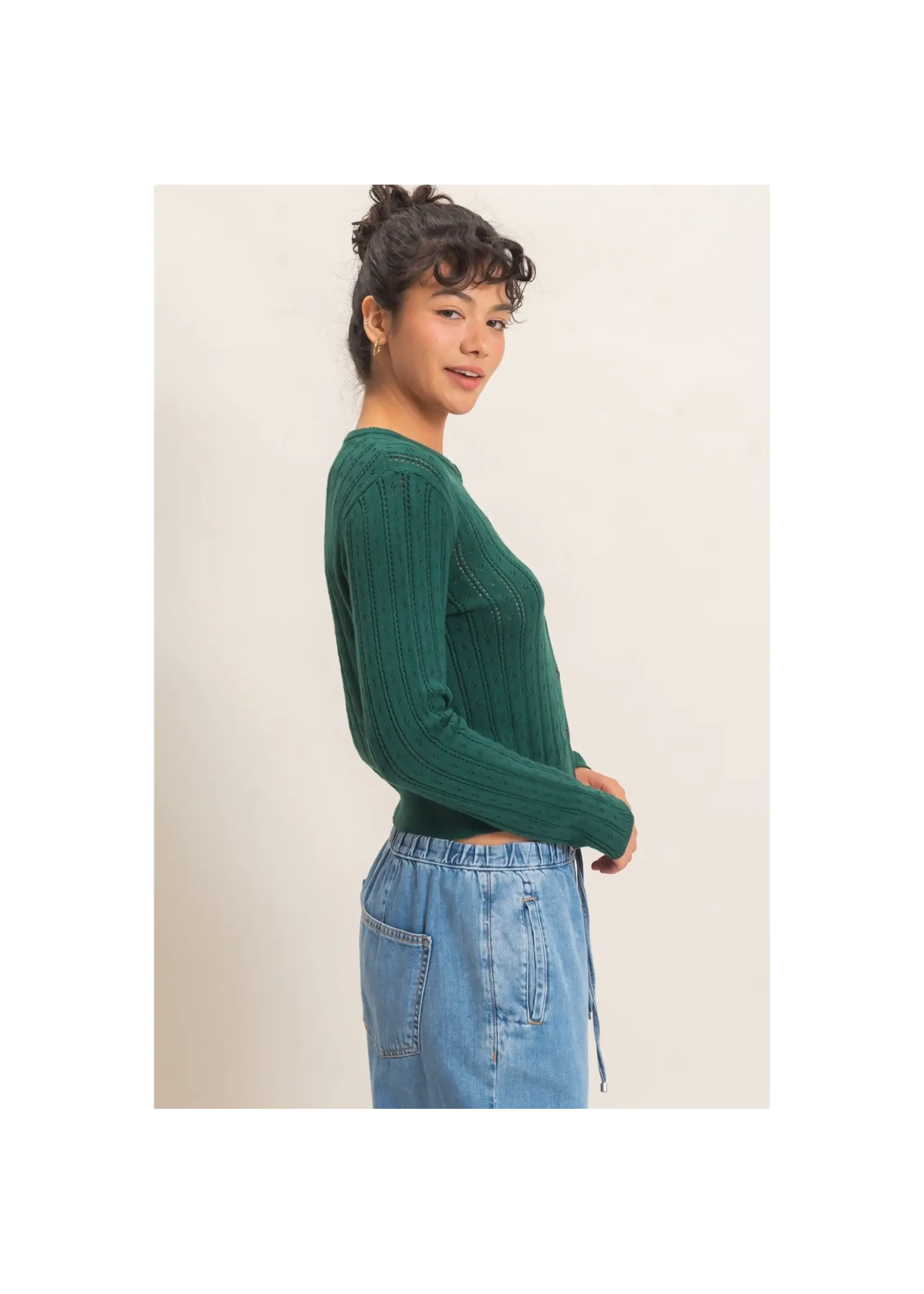 HYFVE Pointelle Button-Down Cardigan - DZ26E302