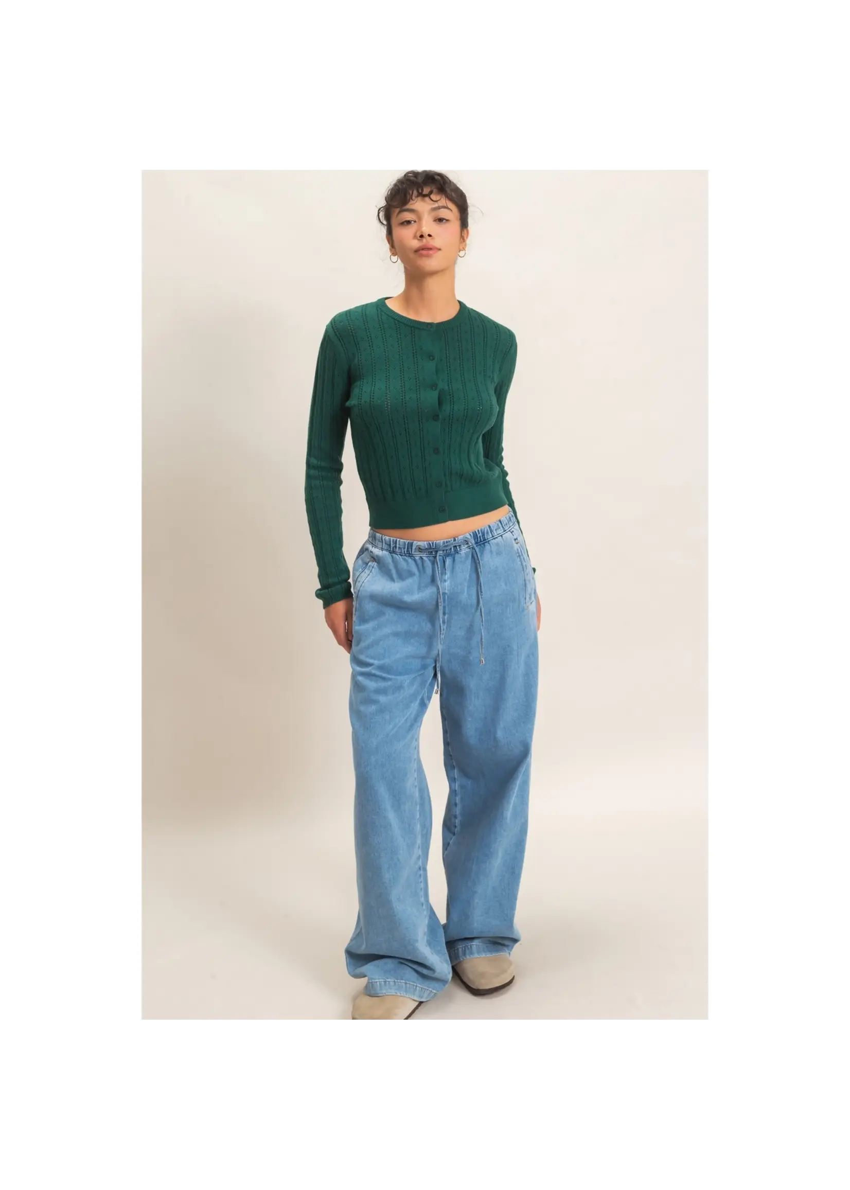 HYFVE Pointelle Button-Down Cardigan - DZ26E302