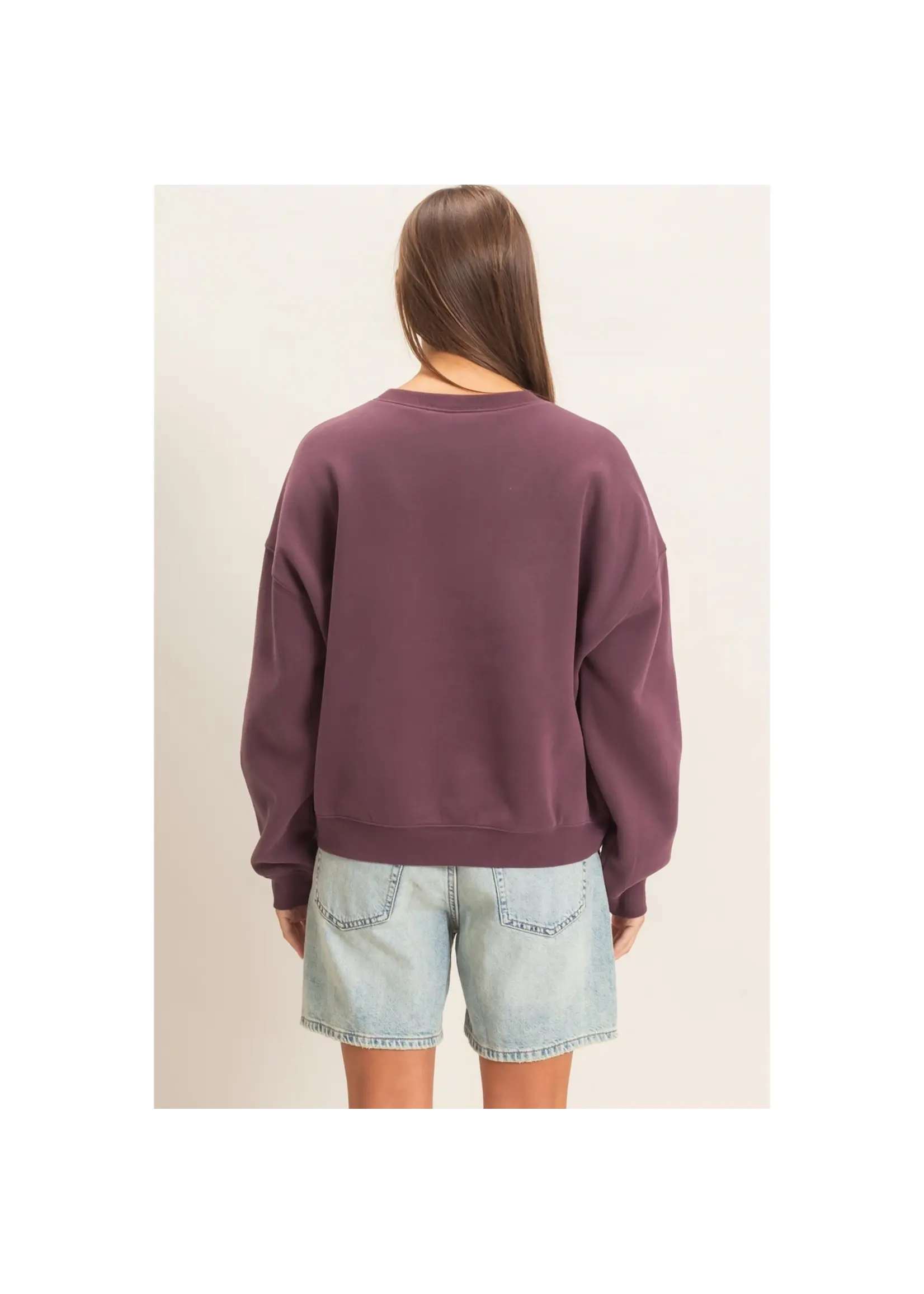 HYFVE Floral Applique Crew Neck Sweatshirt - DZ26E708