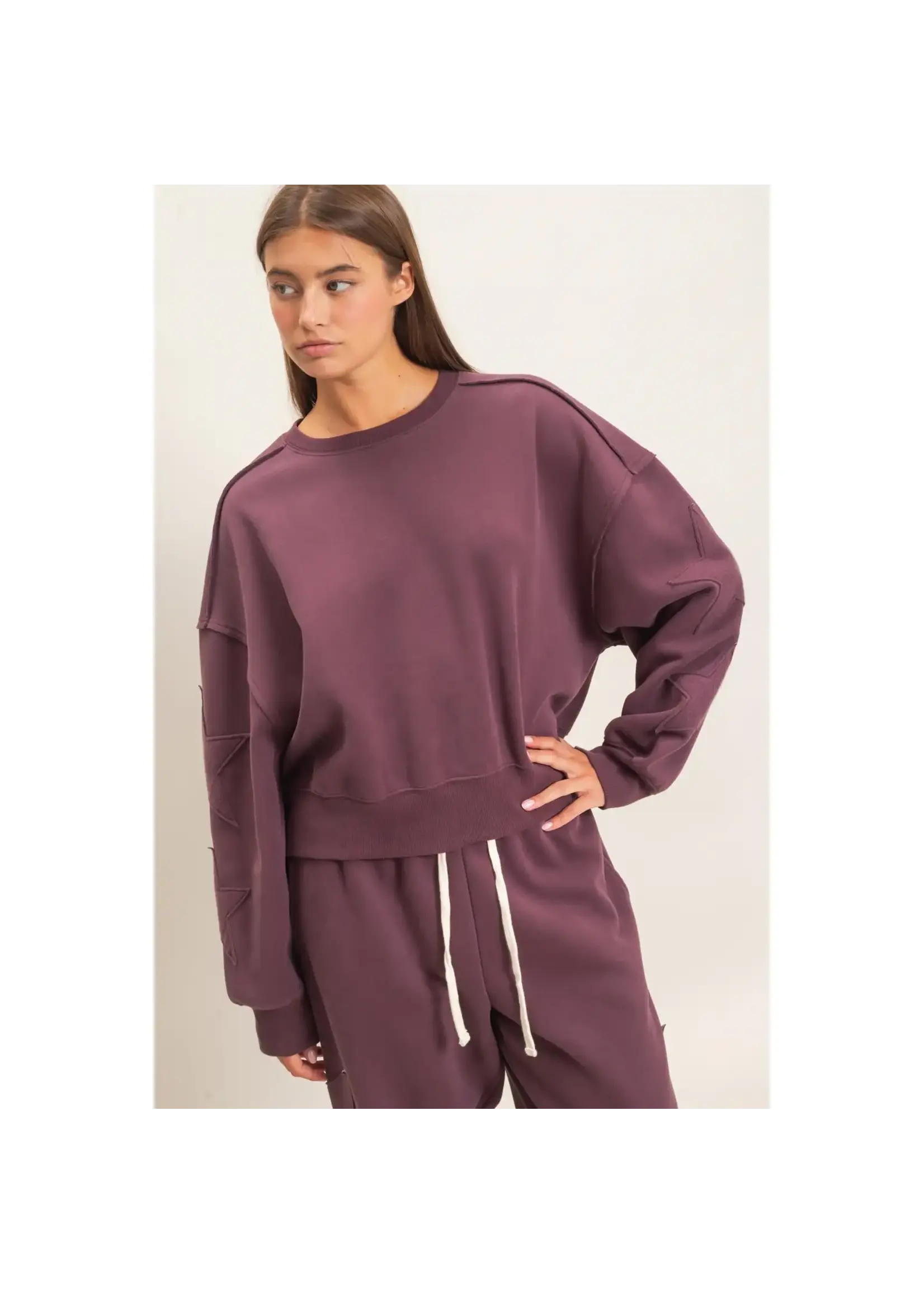 HYFVE Star Patch Sleeve Sweatshirt - DZ26E888
