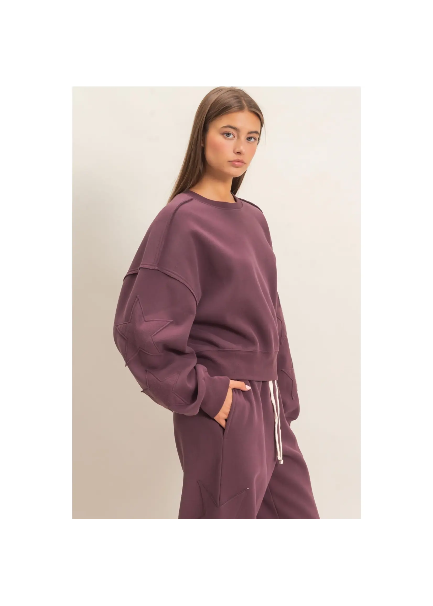 HYFVE Star Patch Sleeve Sweatshirt - DZ26E888