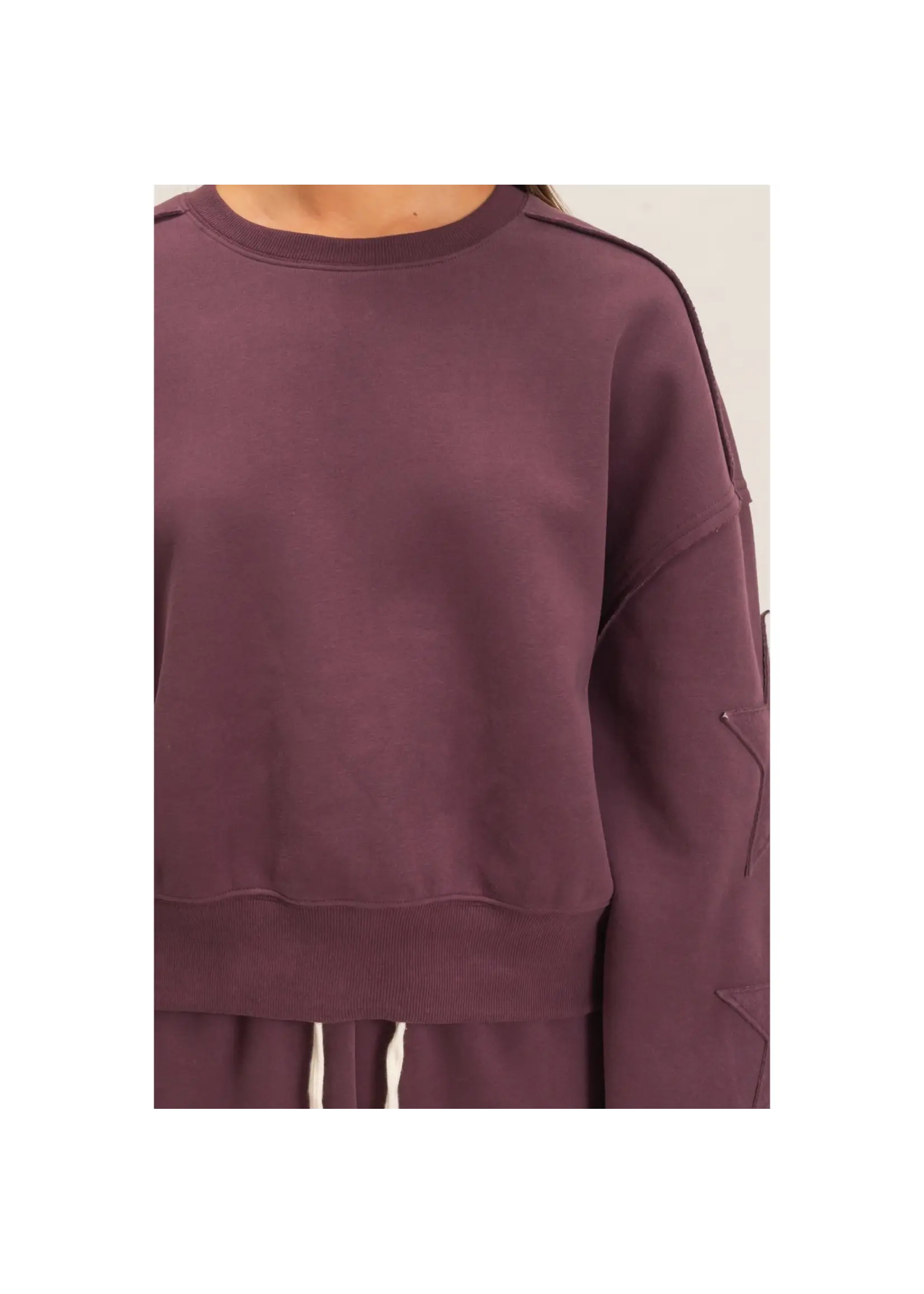 HYFVE Star Patch Sleeve Sweatshirt - DZ26E888