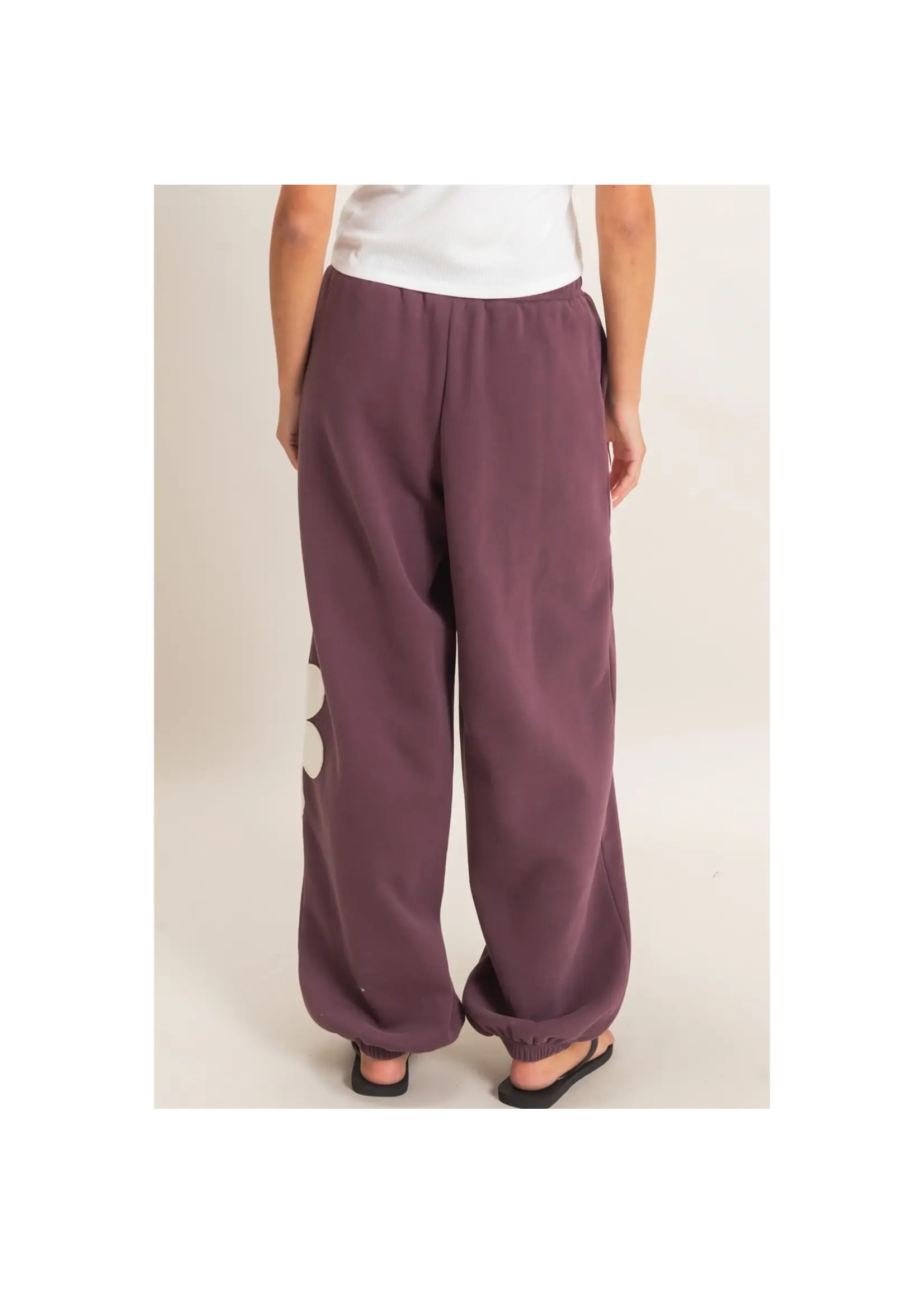 HYFVE Floral Applique Drawstring Jogger Pants - DZ26F308