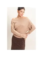 HYFVE Wide Boat Neck Dolman Sleeve Top - HF26C883