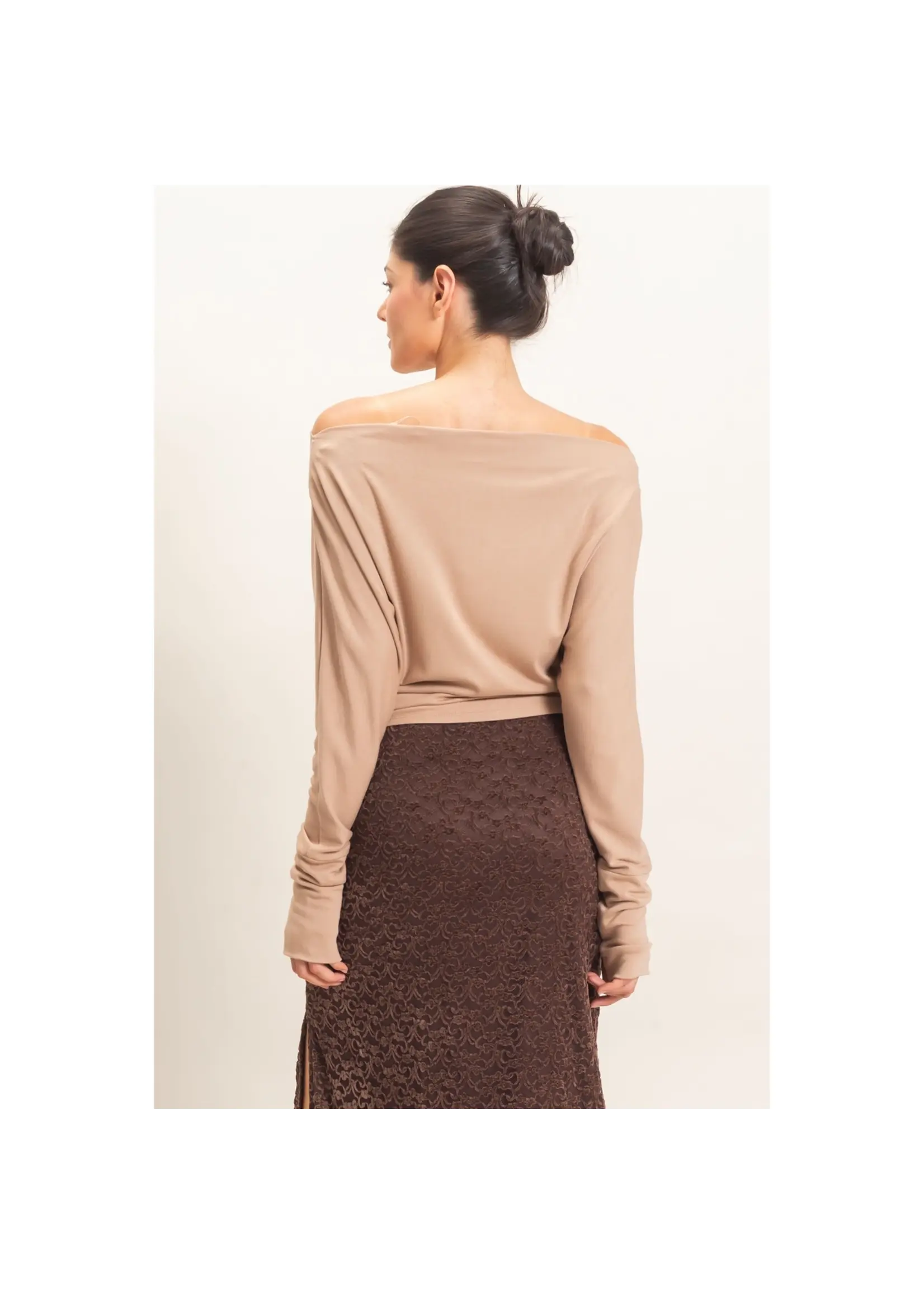 HYFVE Wide Boat Neck Dolman Sleeve Top - HF26C883