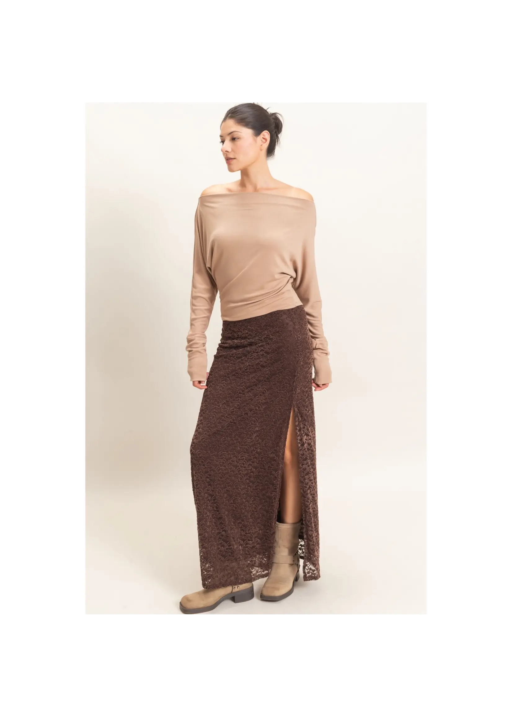 HYFVE Wide Boat Neck Dolman Sleeve Top - HF26C883
