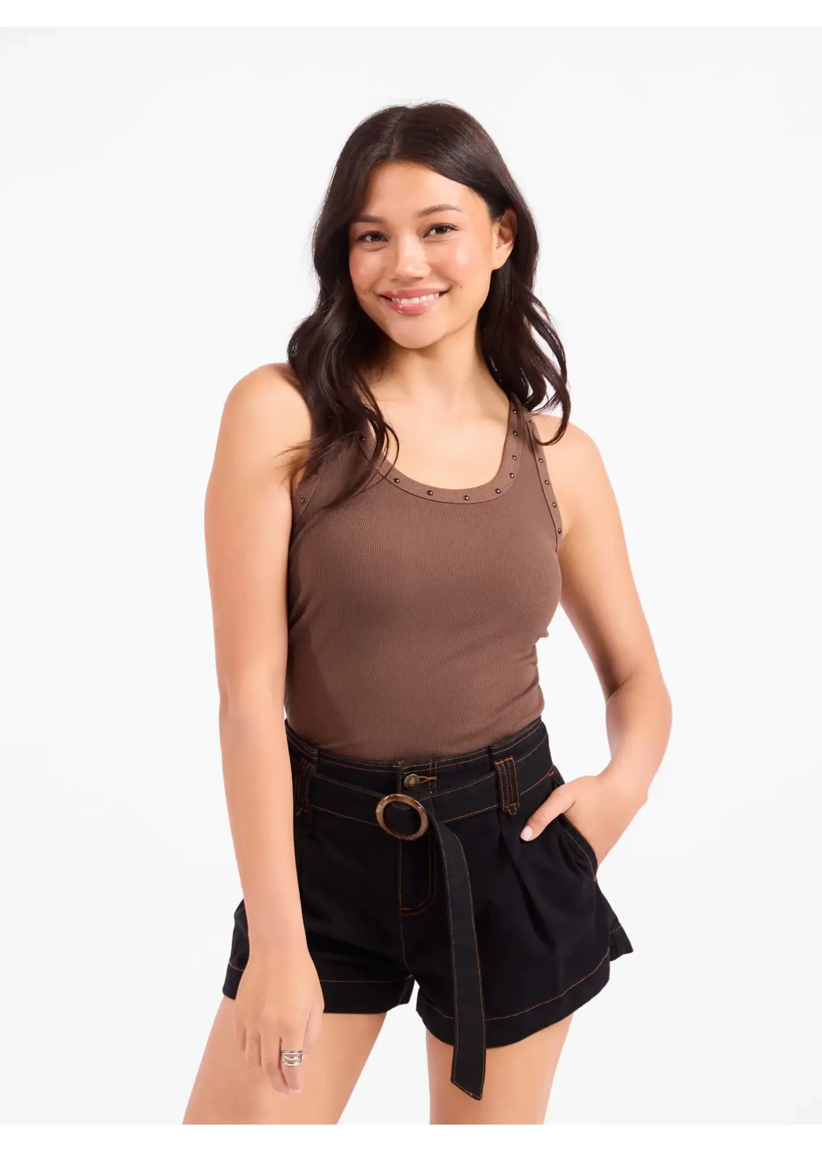 Sadie & Sage Ruby Studded Knit Tank - AJ3215