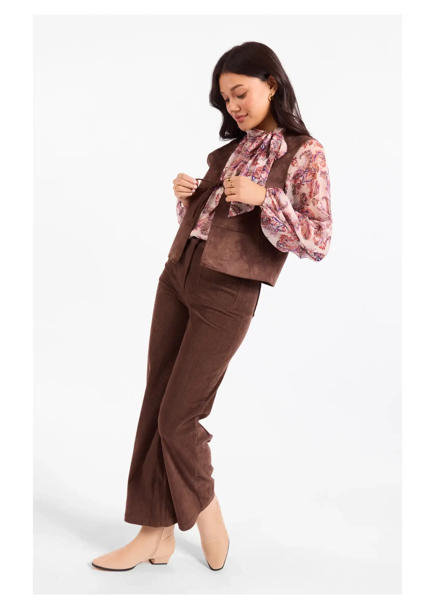 Sadie & Sage Tender Days Faux Suede Vest - AJ3542
