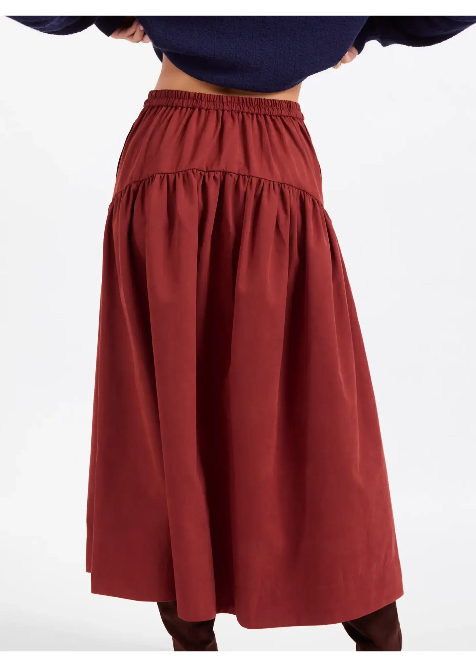 Sadie & Sage Tea Garden Gathered Midi Skirt - AJ3604