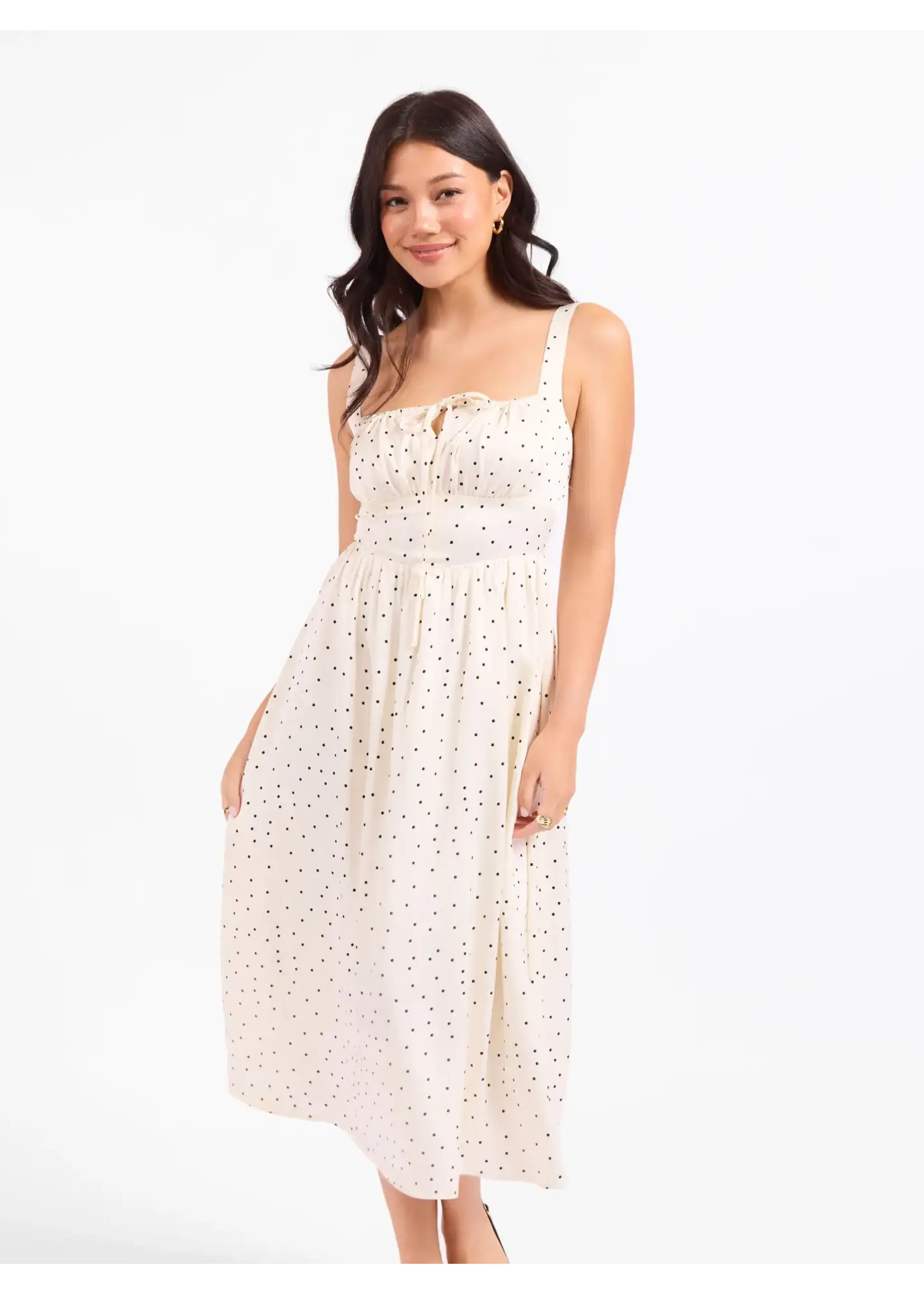 Sadie & Sage Letters Home Polka Dot Midi Dress - AJ3315