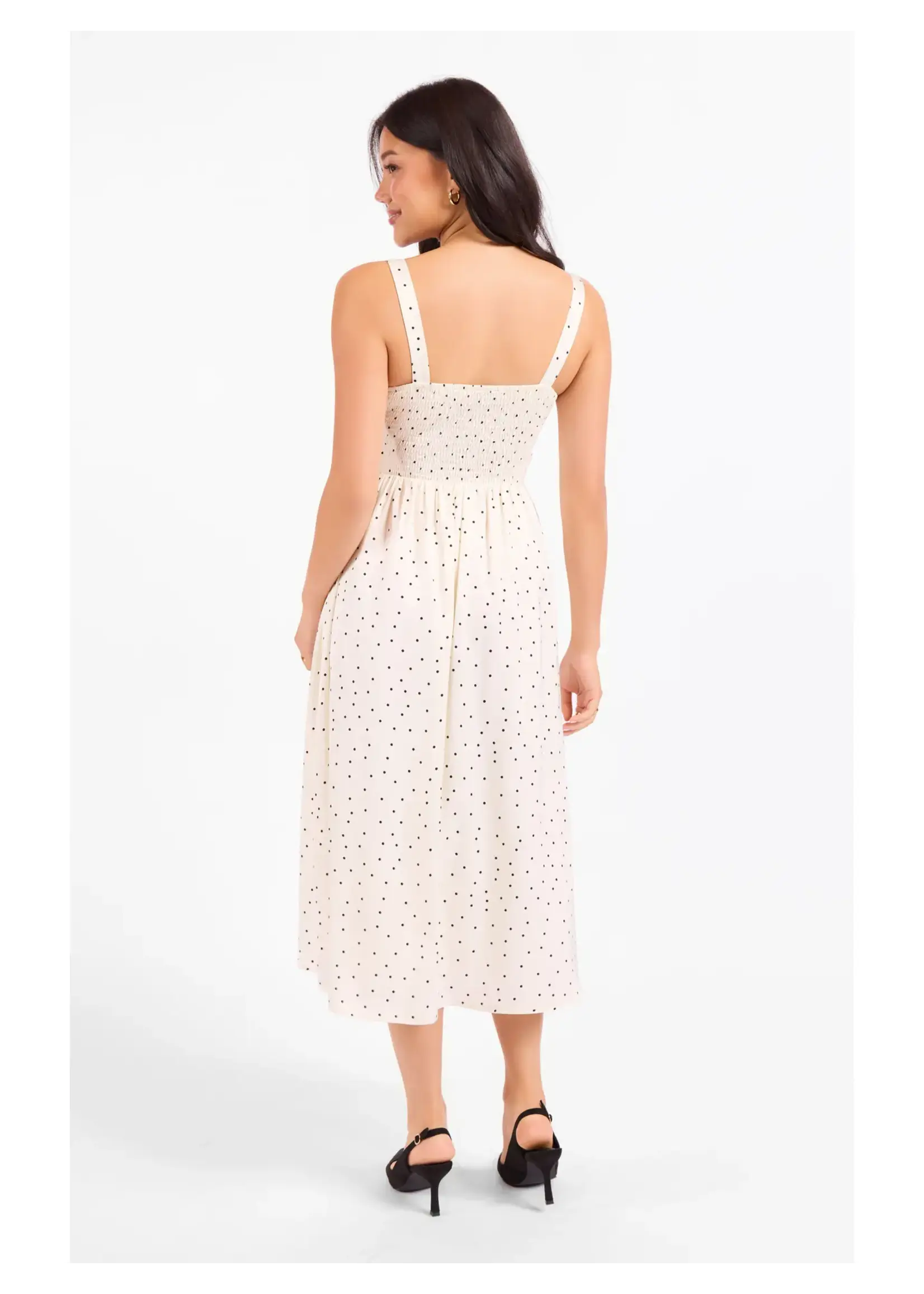 Sadie & Sage Letters Home Polka Dot Midi Dress - AJ3315