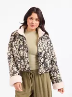 Sadie & Sage Painted Fields Quilted Sherpa Lined Jacket - AJ3511