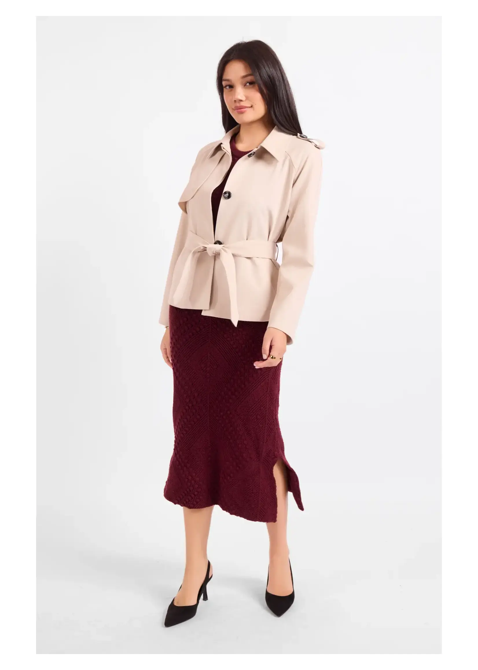 Sadie & Sage Market Morning Trench Jacket - AJ3517
