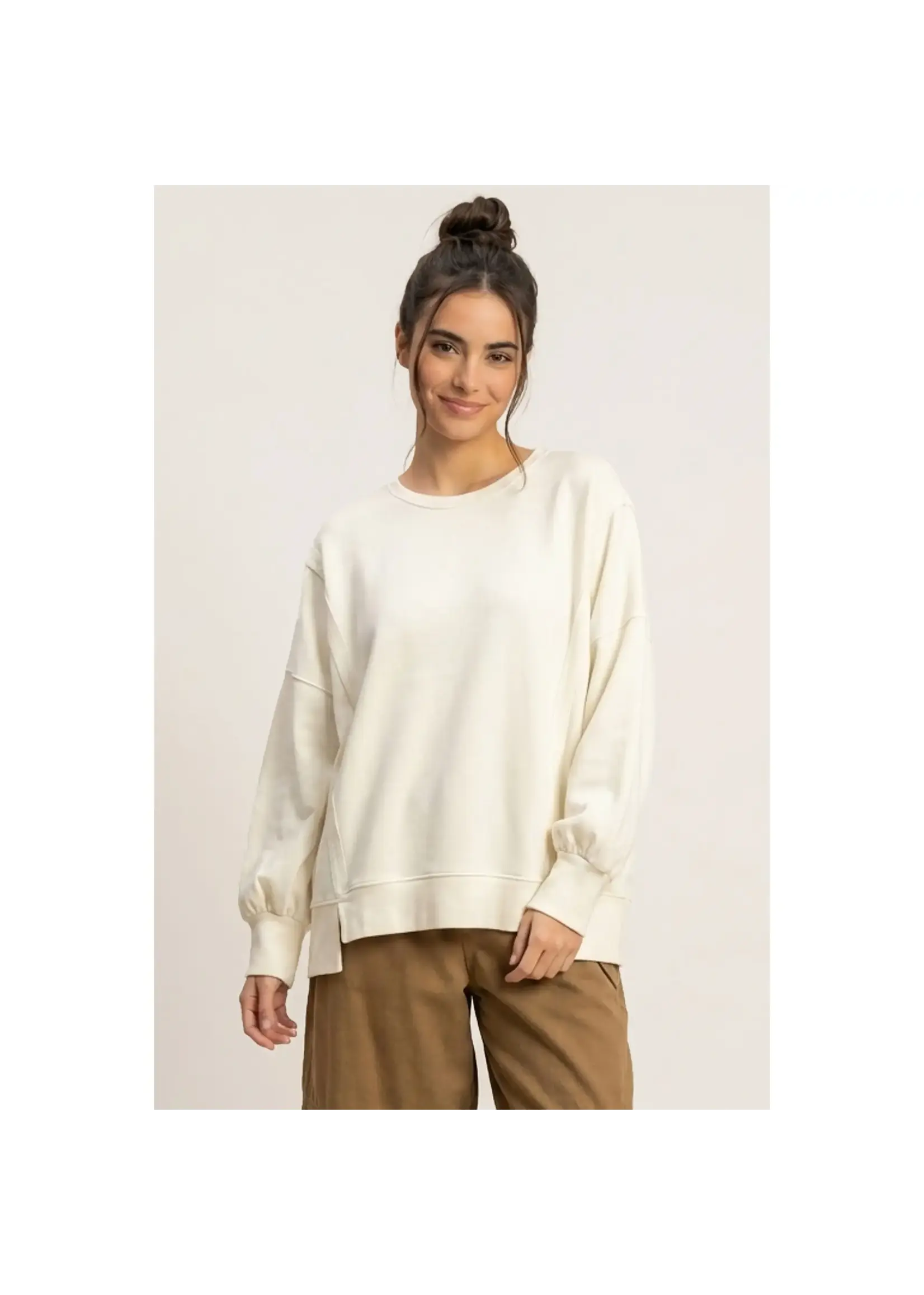 HYFVE Oversized Raw Edge Sweatshirt - DZ26C737