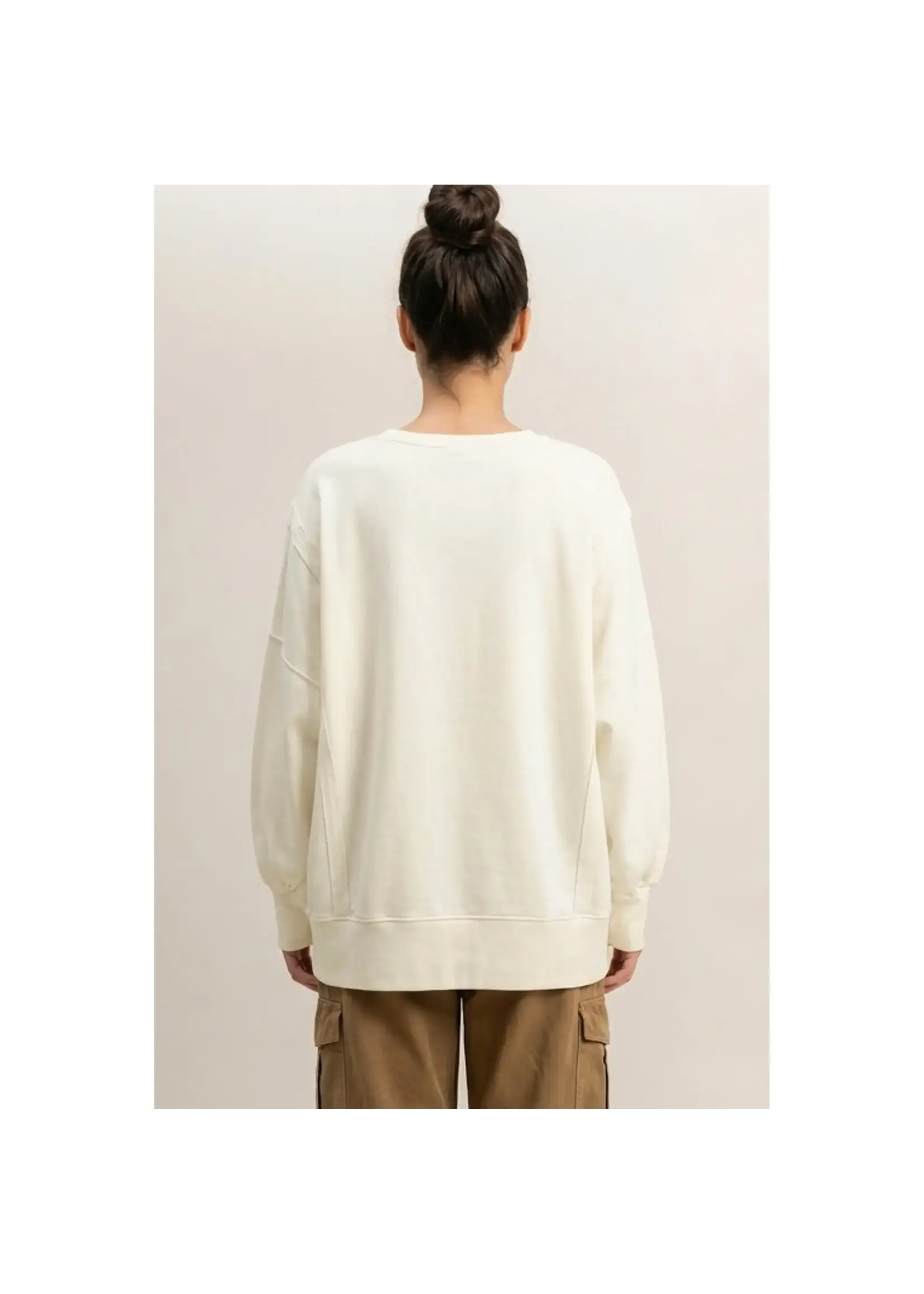 HYFVE Oversized Raw Edge Sweatshirt - DZ26C737