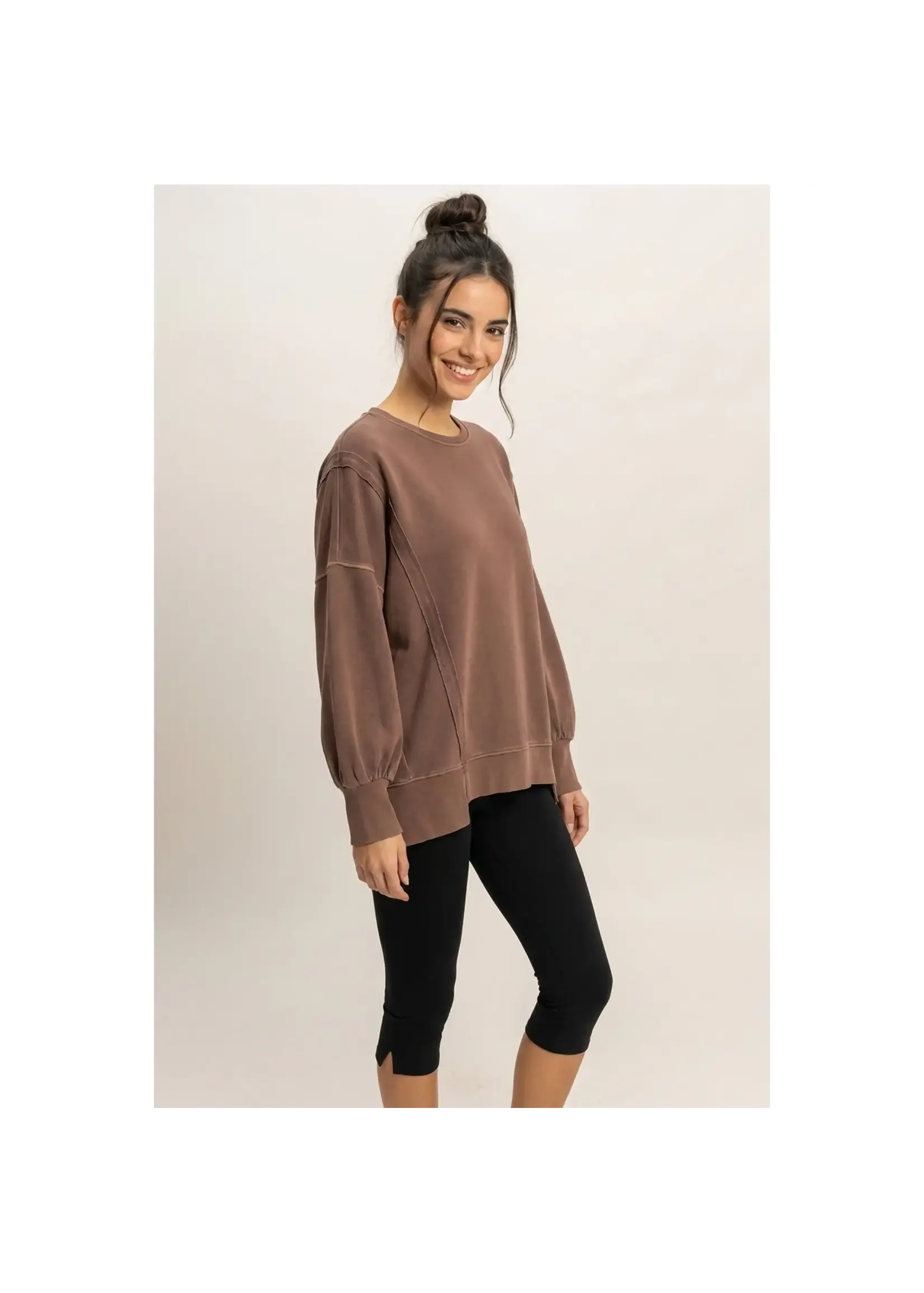 HYFVE Oversized Raw Edge Sweatshirt - DZ26C737