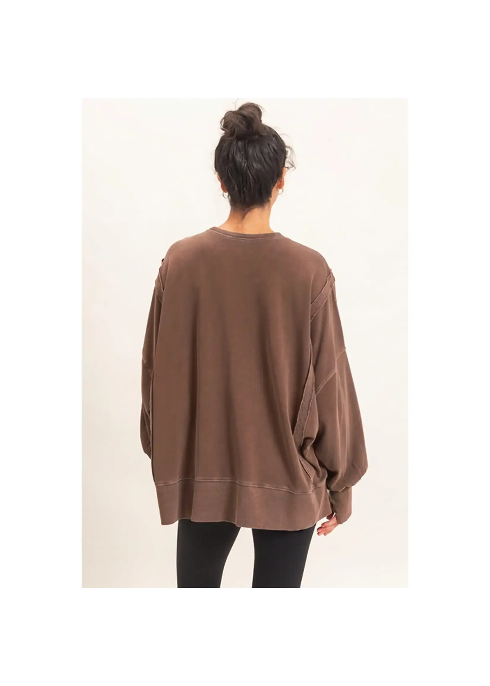 HYFVE Oversized Raw Edge Sweatshirt - DZ26C737