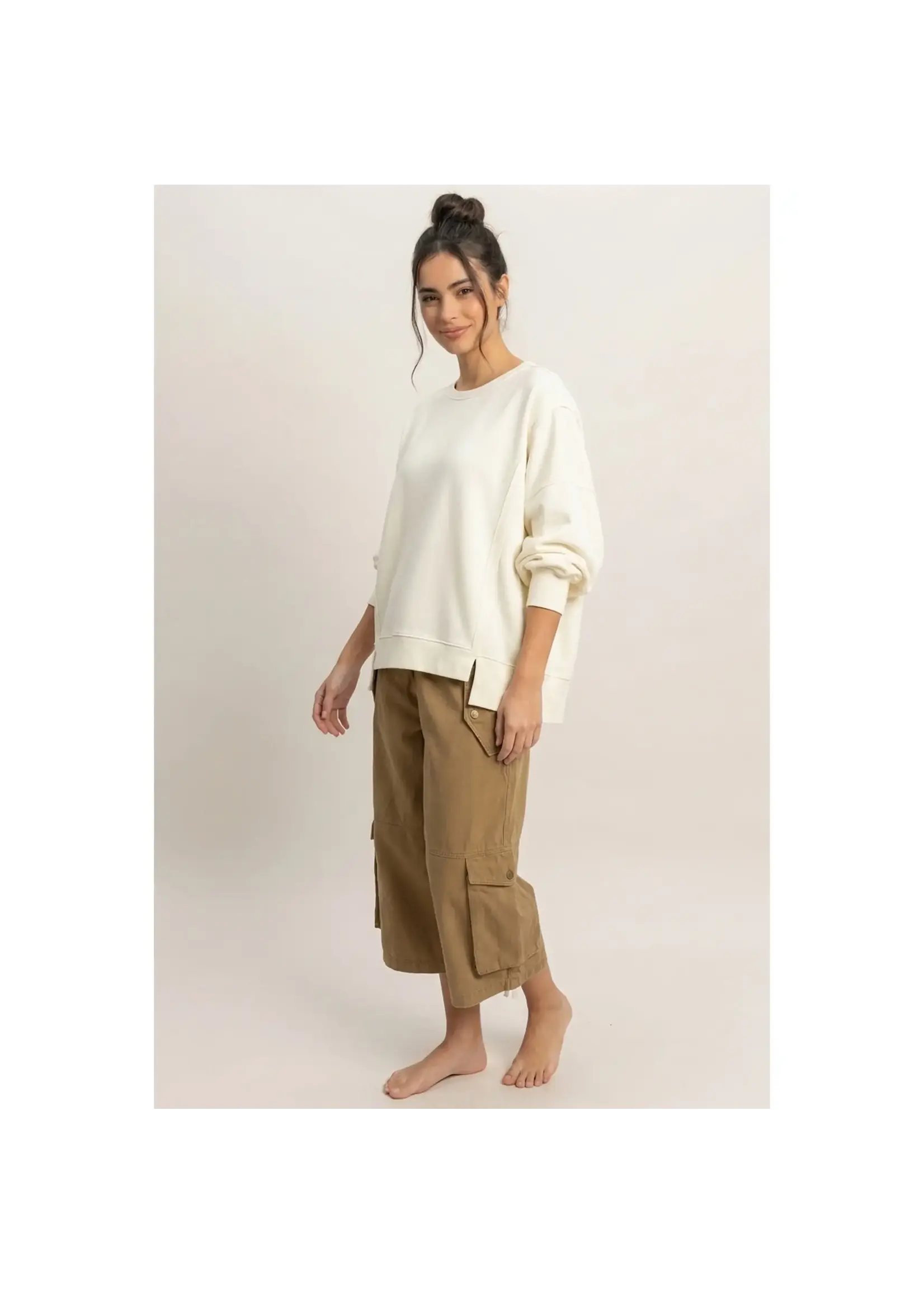HYFVE Oversized Raw Edge Sweatshirt - DZ26C737