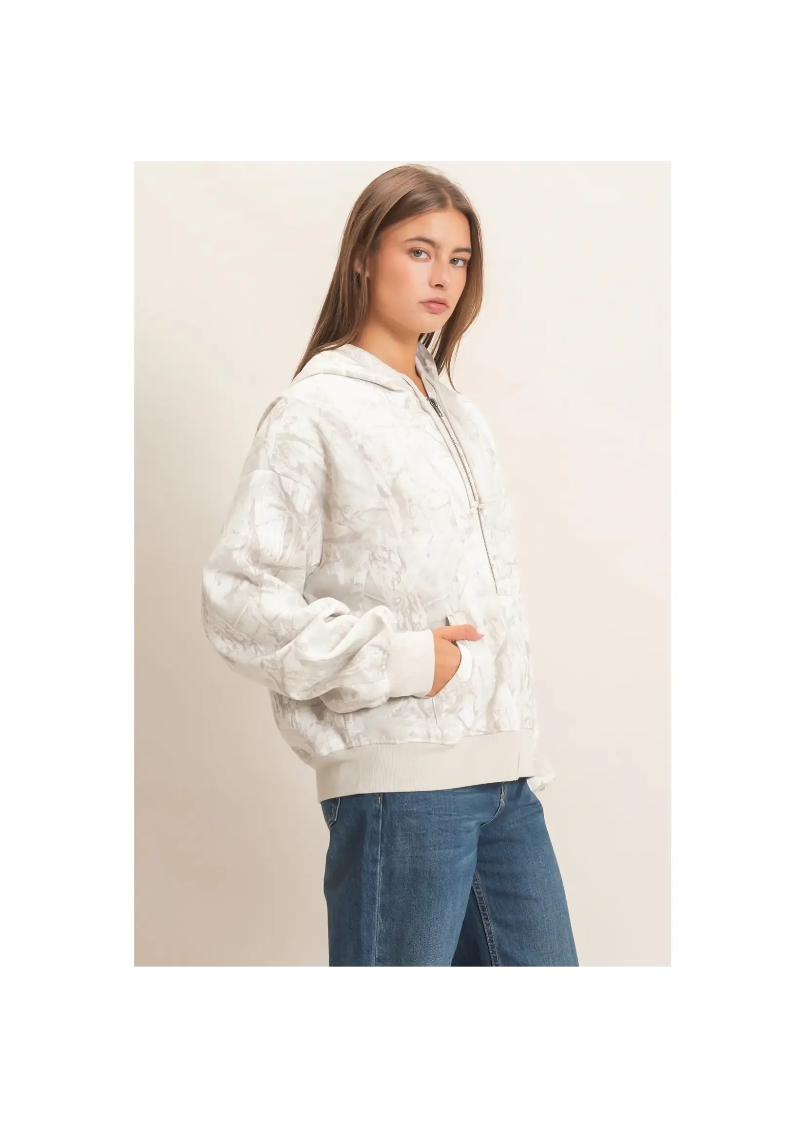 HYFVE Tree Camouflage Zip-Up Hoodie - DZ26E291