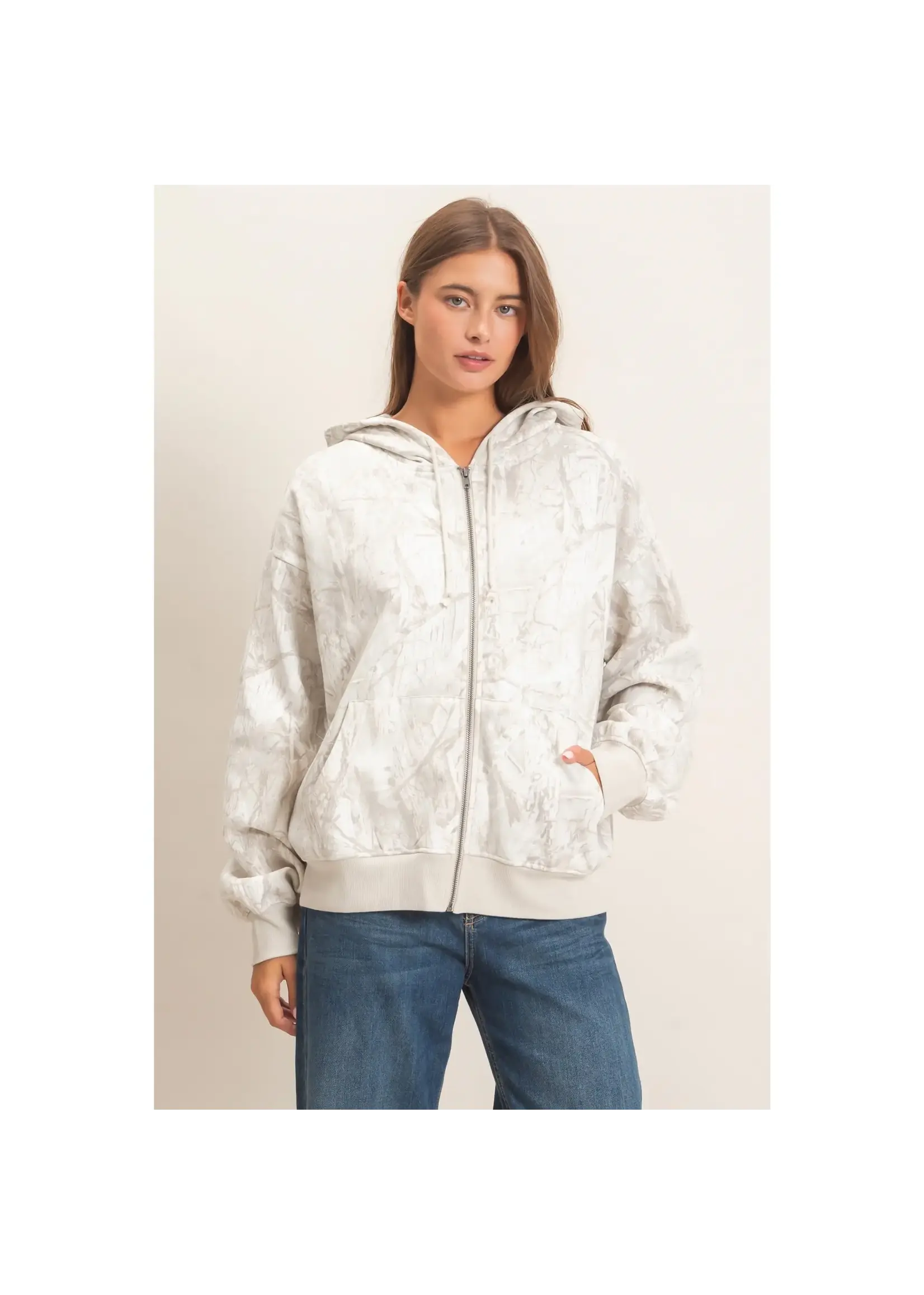 HYFVE Tree Camouflage Zip-Up Hoodie - DZ26E291