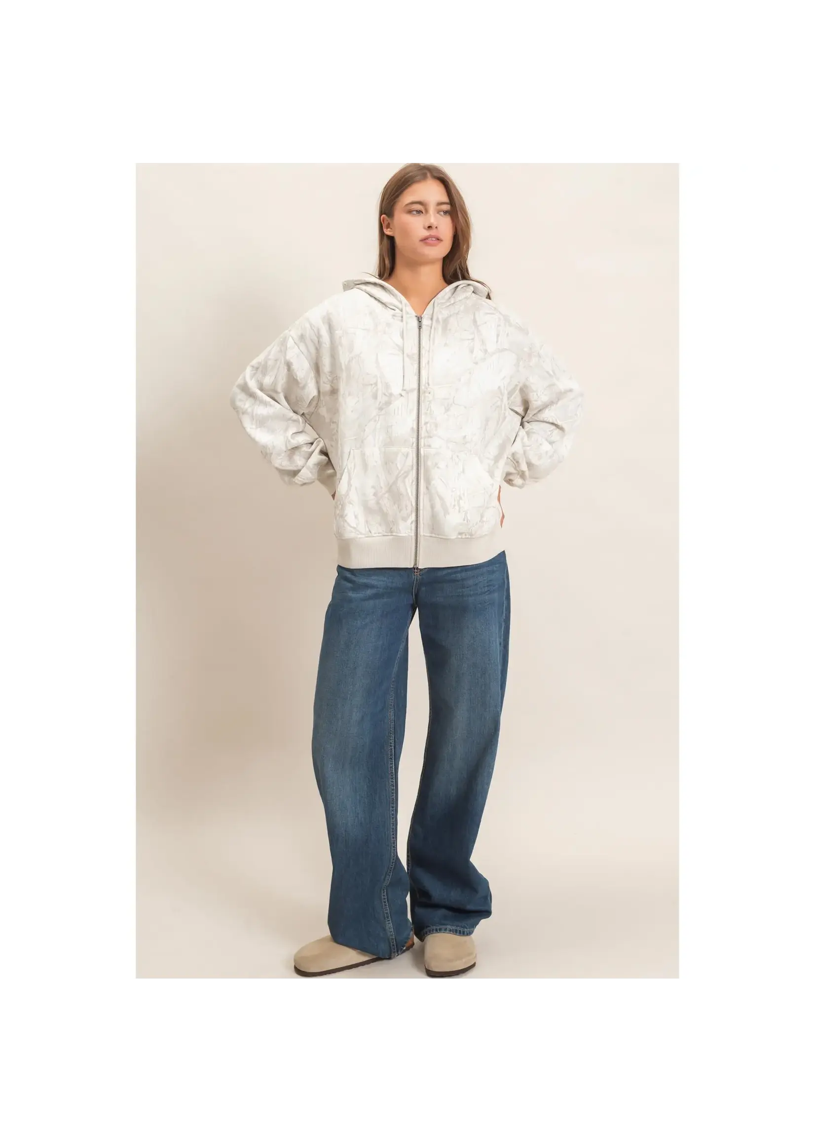 HYFVE Tree Camouflage Zip-Up Hoodie - DZ26E291