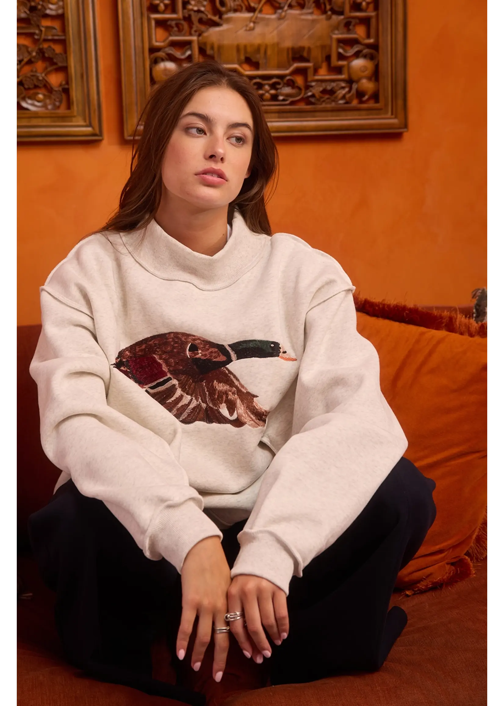 Bucketlist Mallard Mockneck Sweatshirt - IT2594E