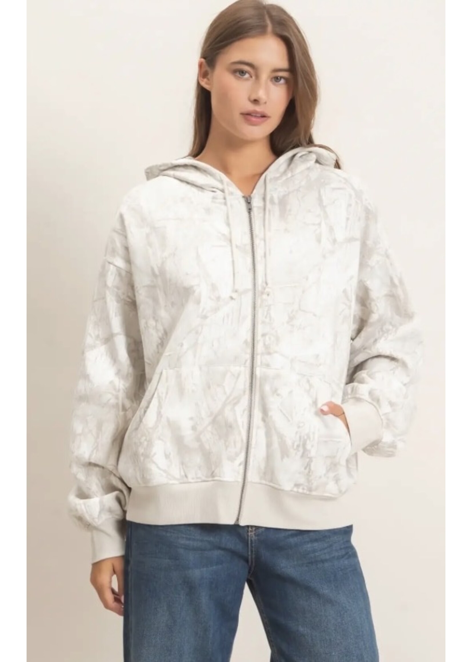 HYFVE Tree Camouflage Zip-Up Hoodie - DZ26E291