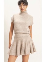 HYFVE Turtleneck Crop Top and Pleated Skirt Set - DZ26C981