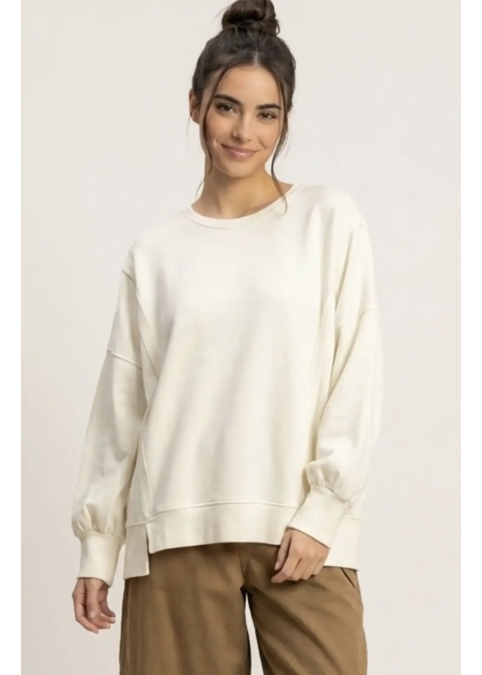 HYFVE Oversized Raw Edge Sweatshirt - DZ26C737