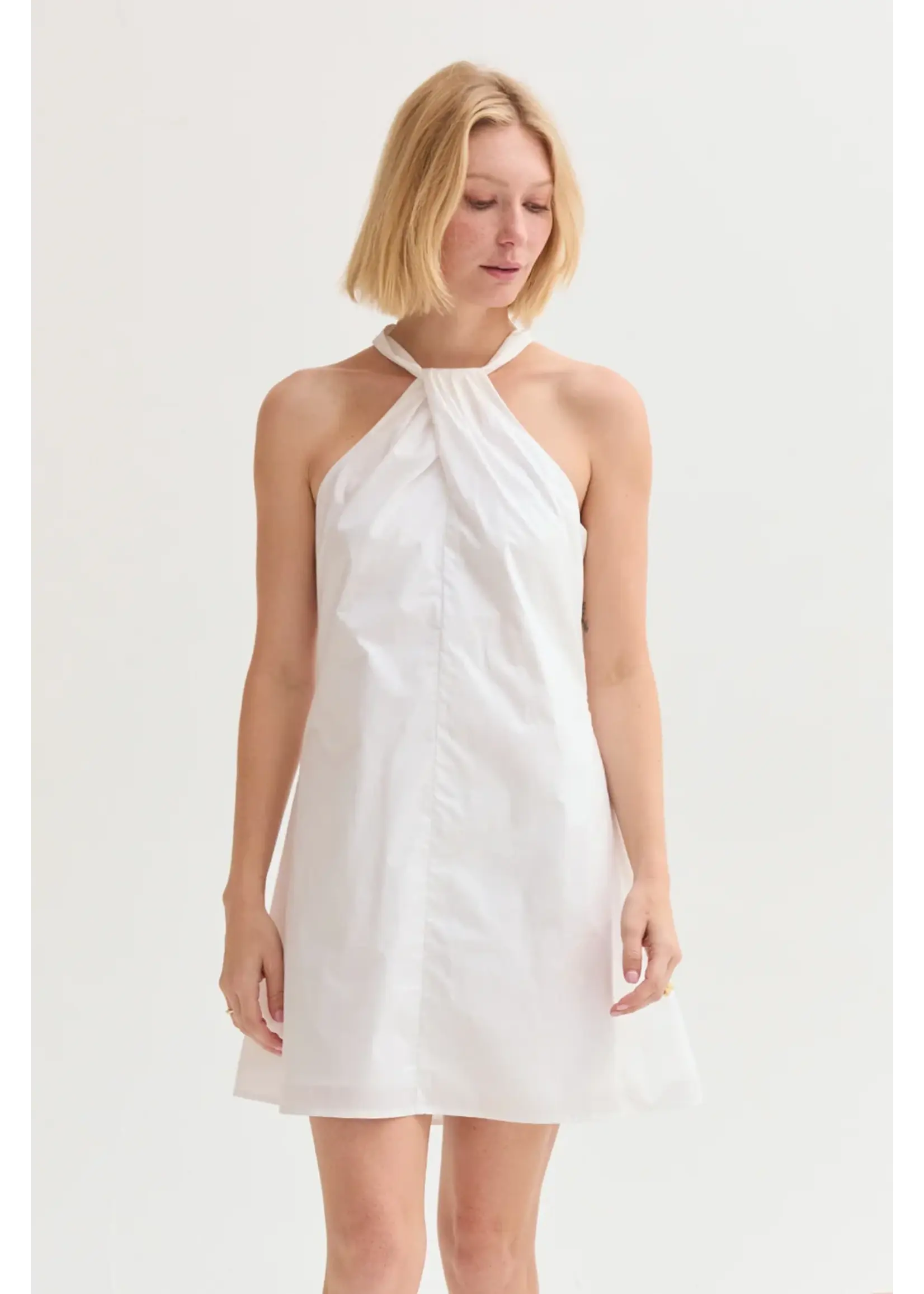 Crescent Chloe Poplin Halter Mini Dress - CD9708-1