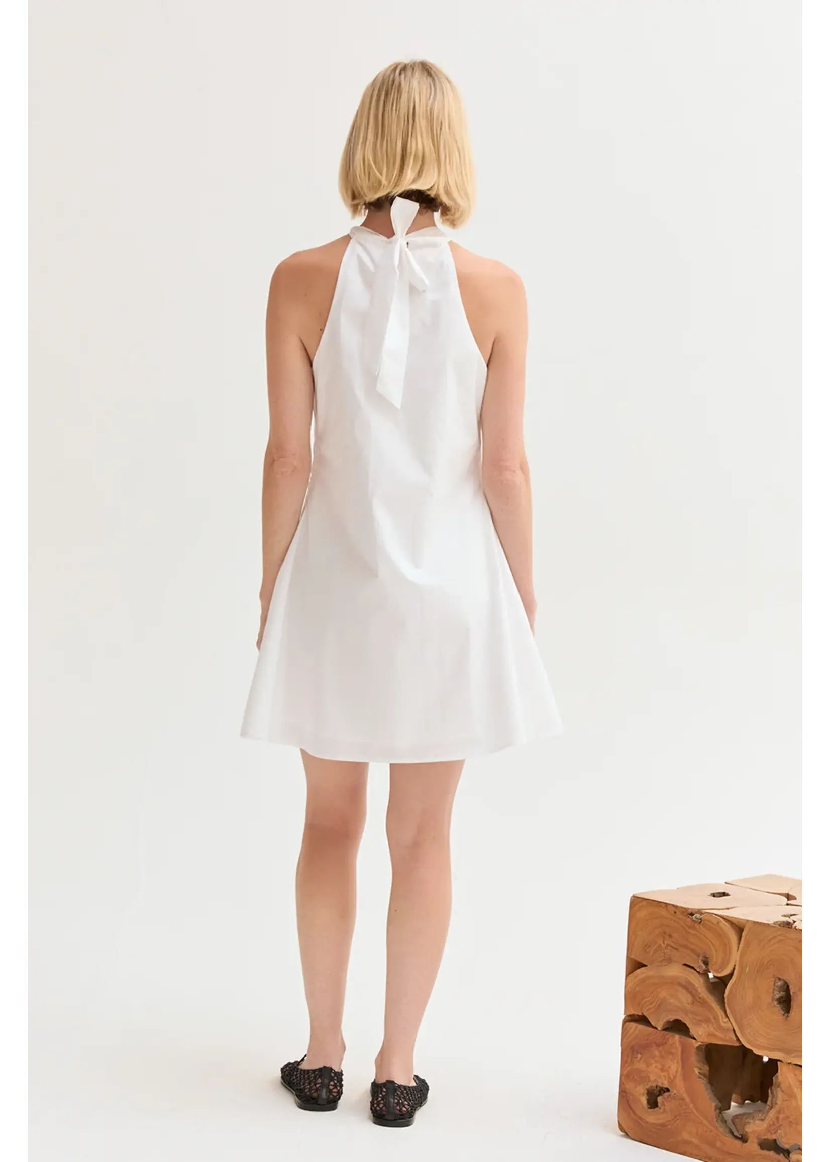Crescent Chloe Poplin Halter Mini Dress - CD9708-1
