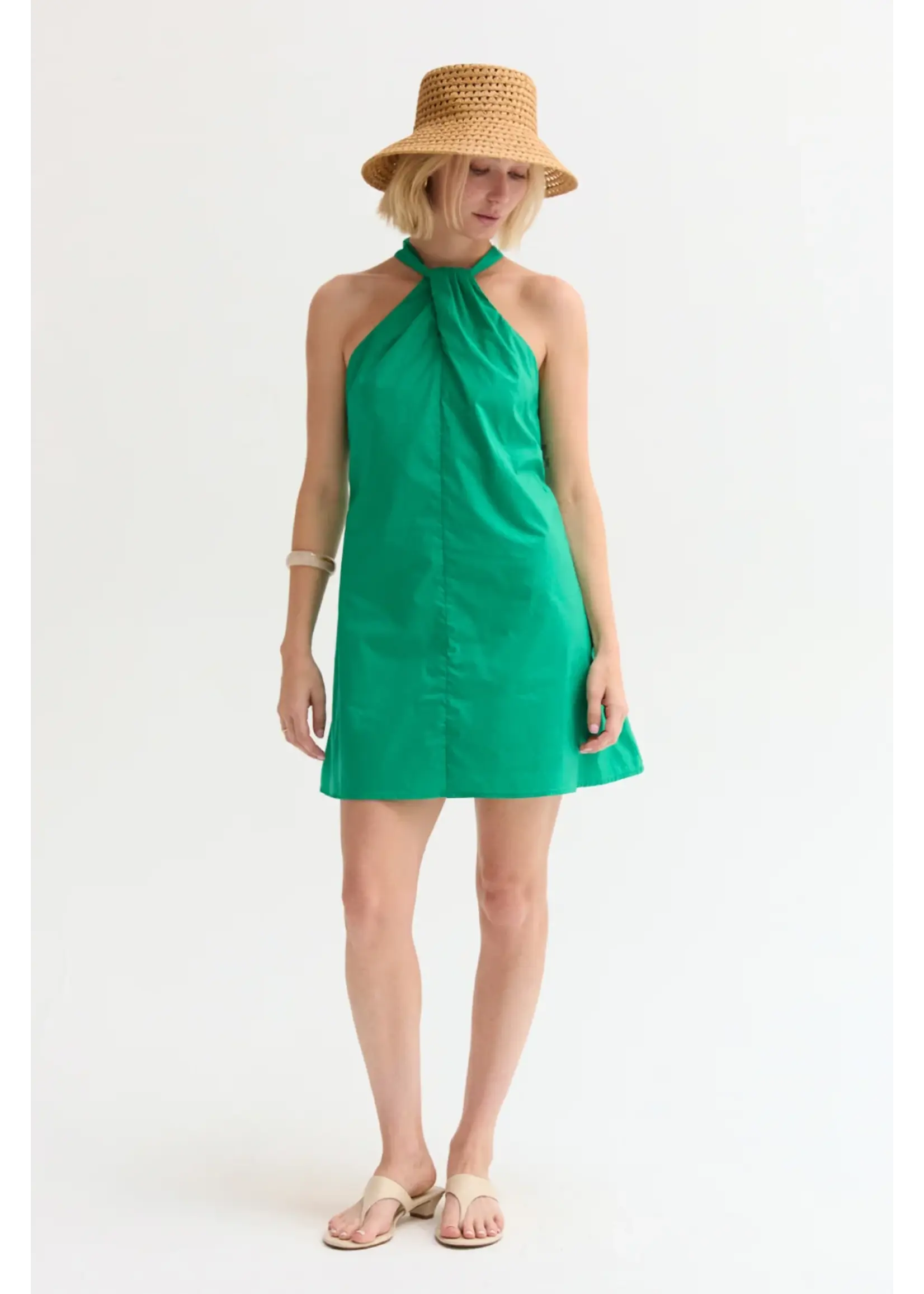 Crescent Chloe Poplin Halter Mini Dress - CD9708-1