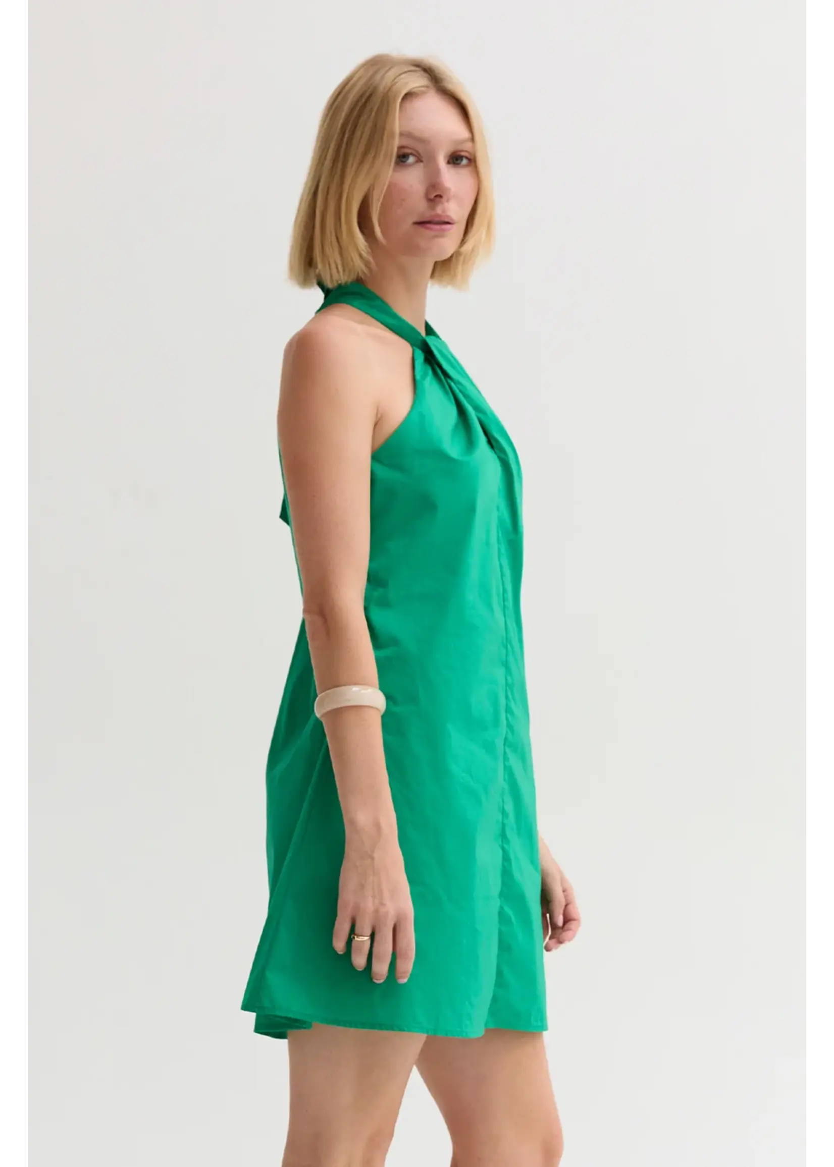 Crescent Chloe Poplin Halter Mini Dress - CD9708-1
