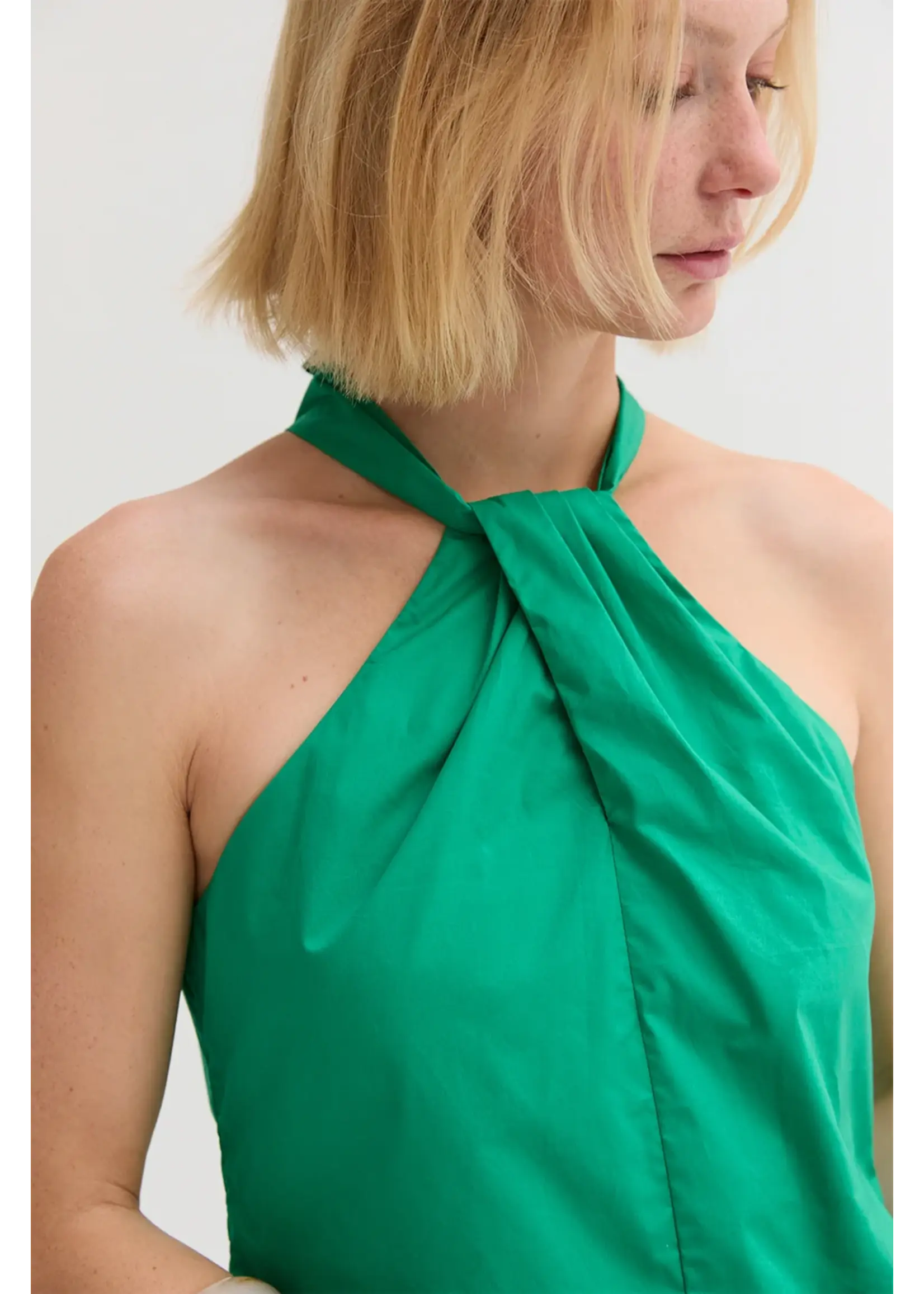 Crescent Chloe Poplin Halter Mini Dress - CD9708-1