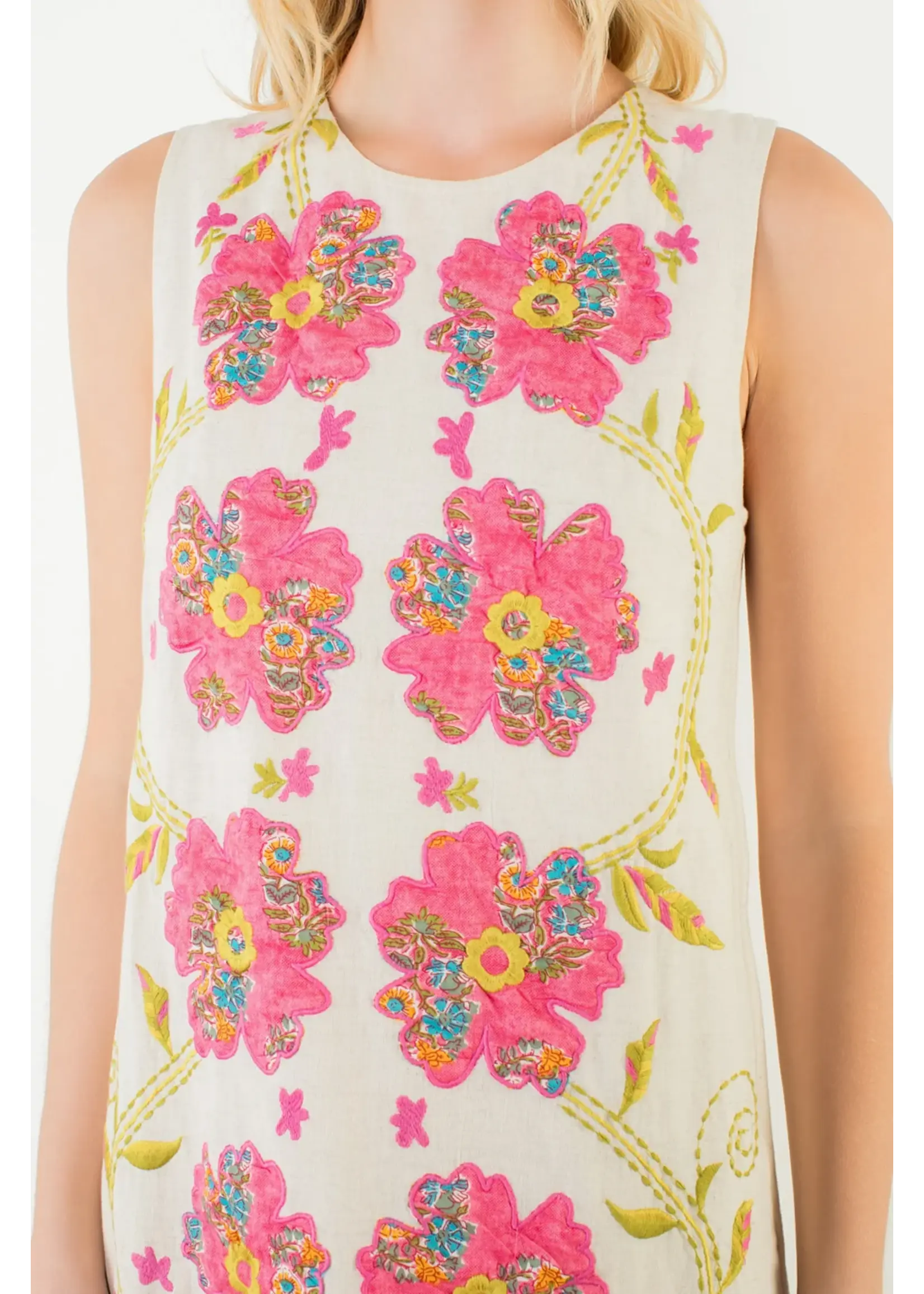 THML Sleeveless Floral Pattern Dress - TDM1092