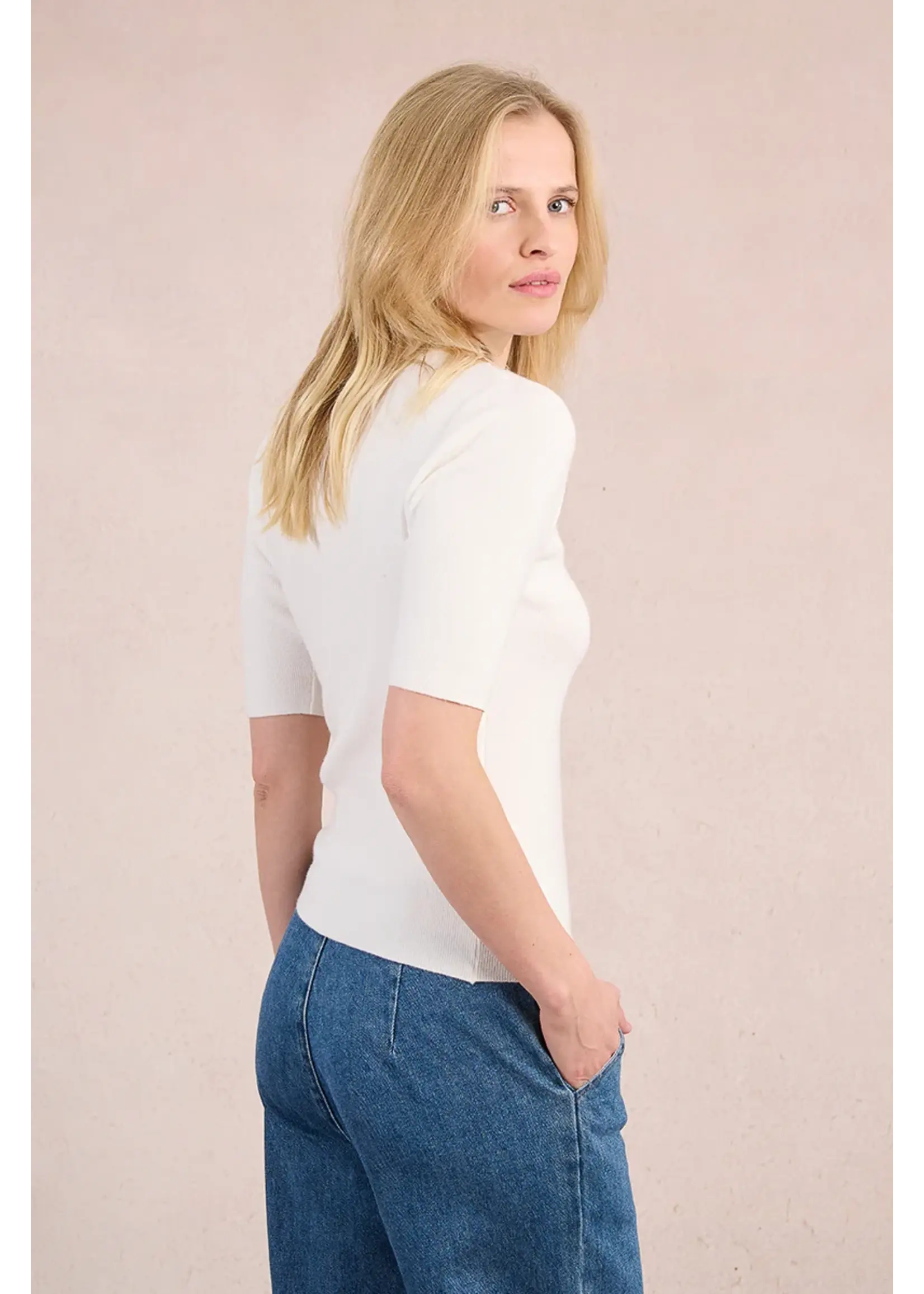 Molly Bracken Short Sleeve Knitted Sweater - E1465EN