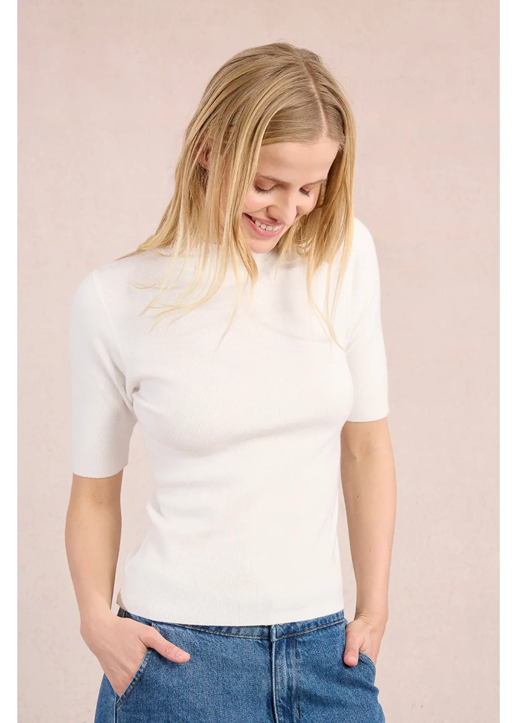 Molly Bracken Short Sleeve Knitted Sweater - E1465EN