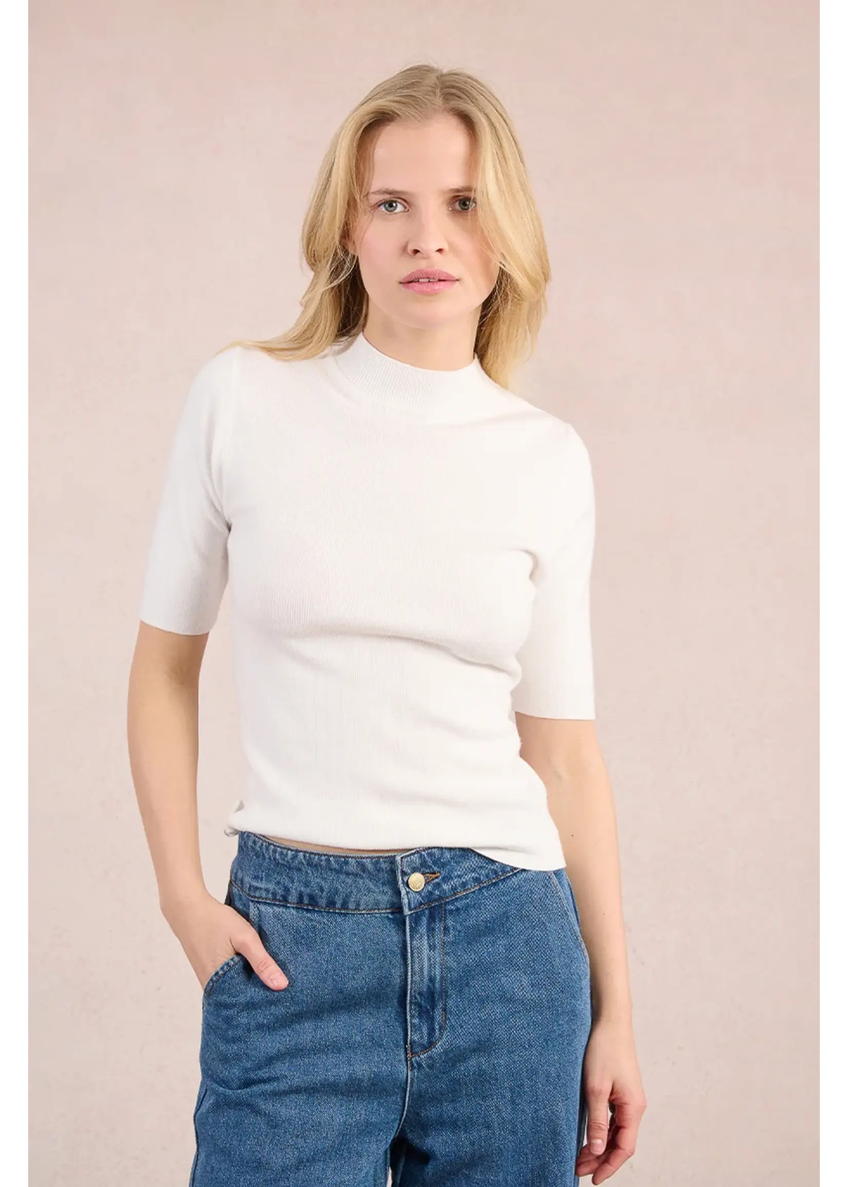 Molly Bracken Short Sleeve Knitted Sweater - E1465EN