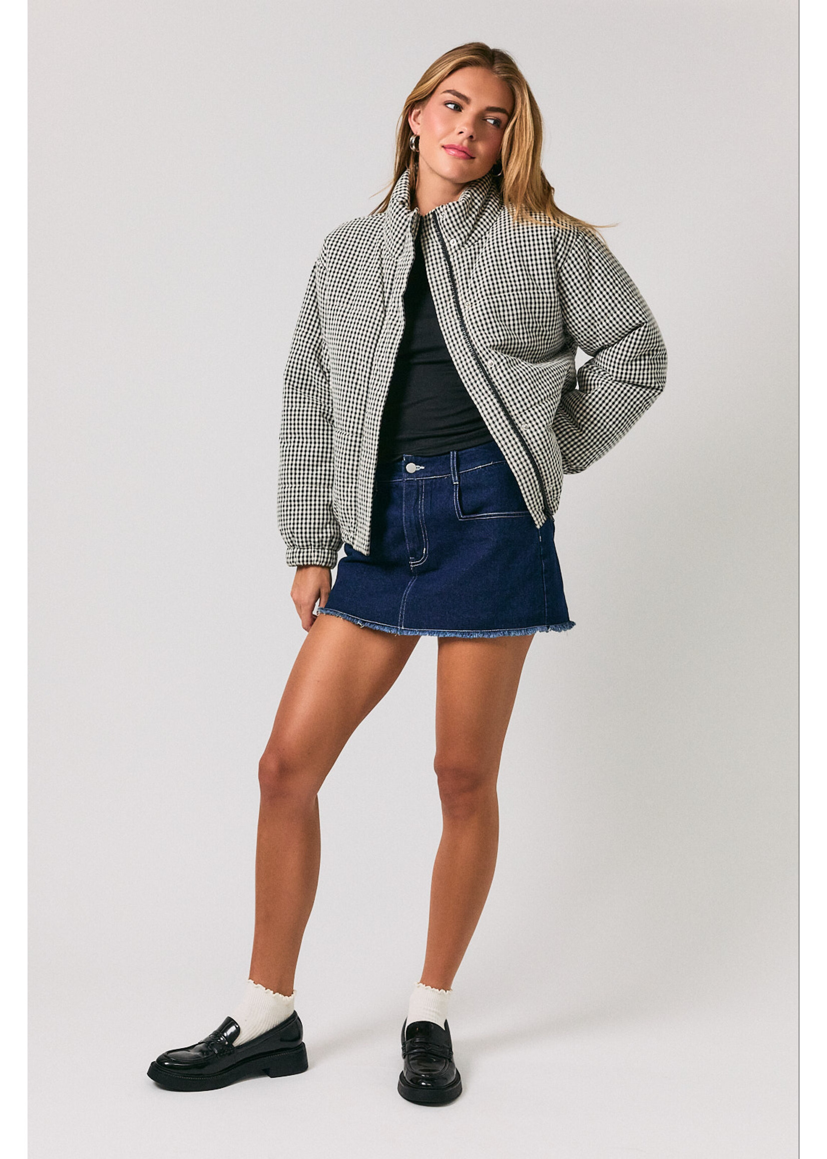 Le Lis Gingham Puffer Jacket - PJ6859