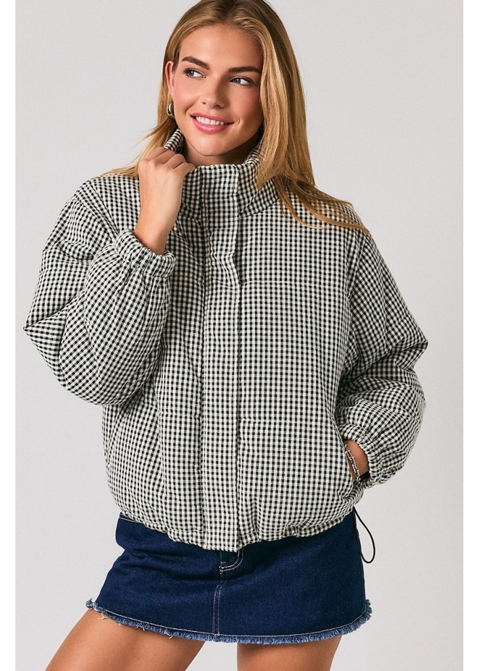 Le Lis Gingham Puffer Jacket - PJ6859