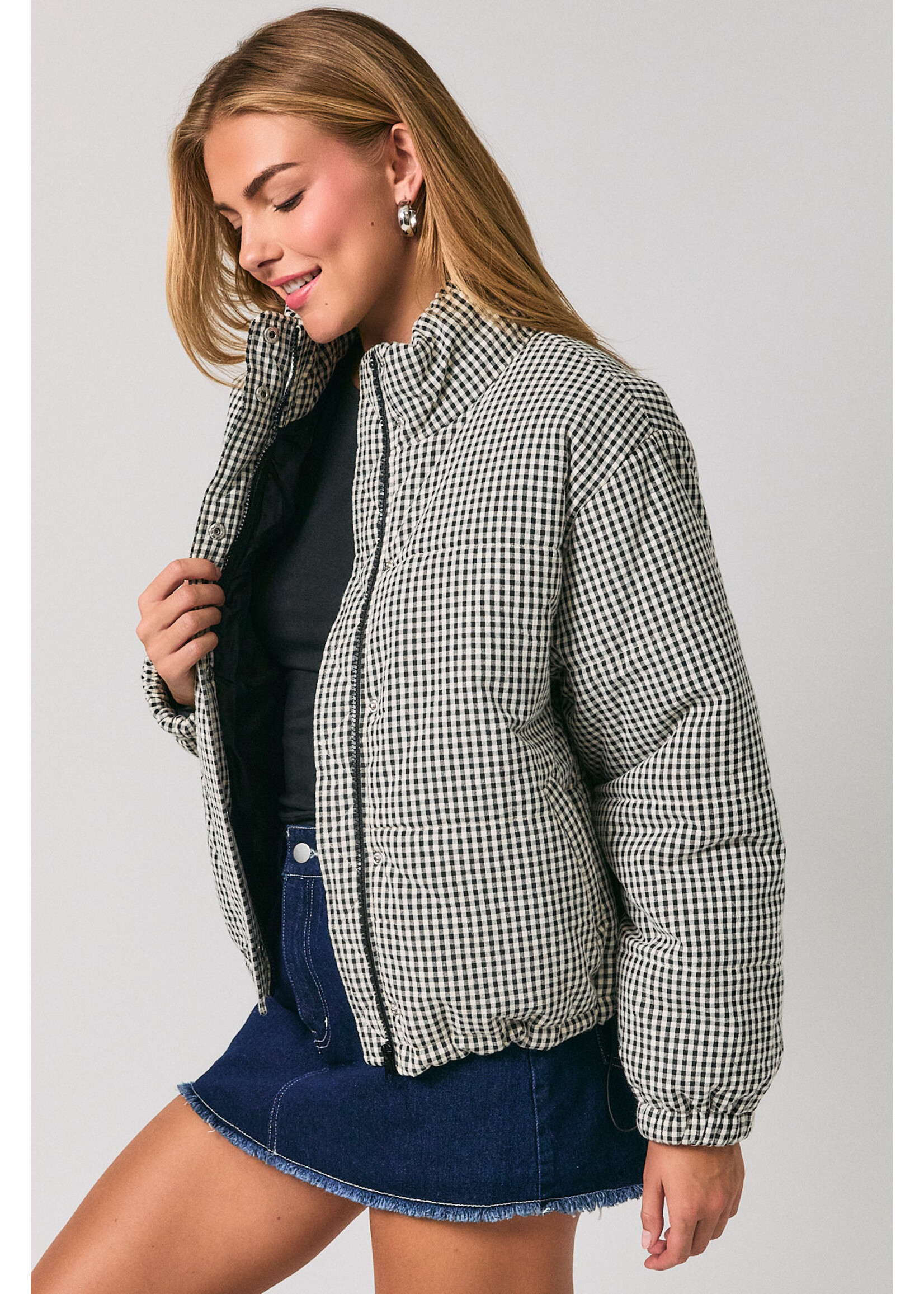 Le Lis Gingham Puffer Jacket - PJ6859