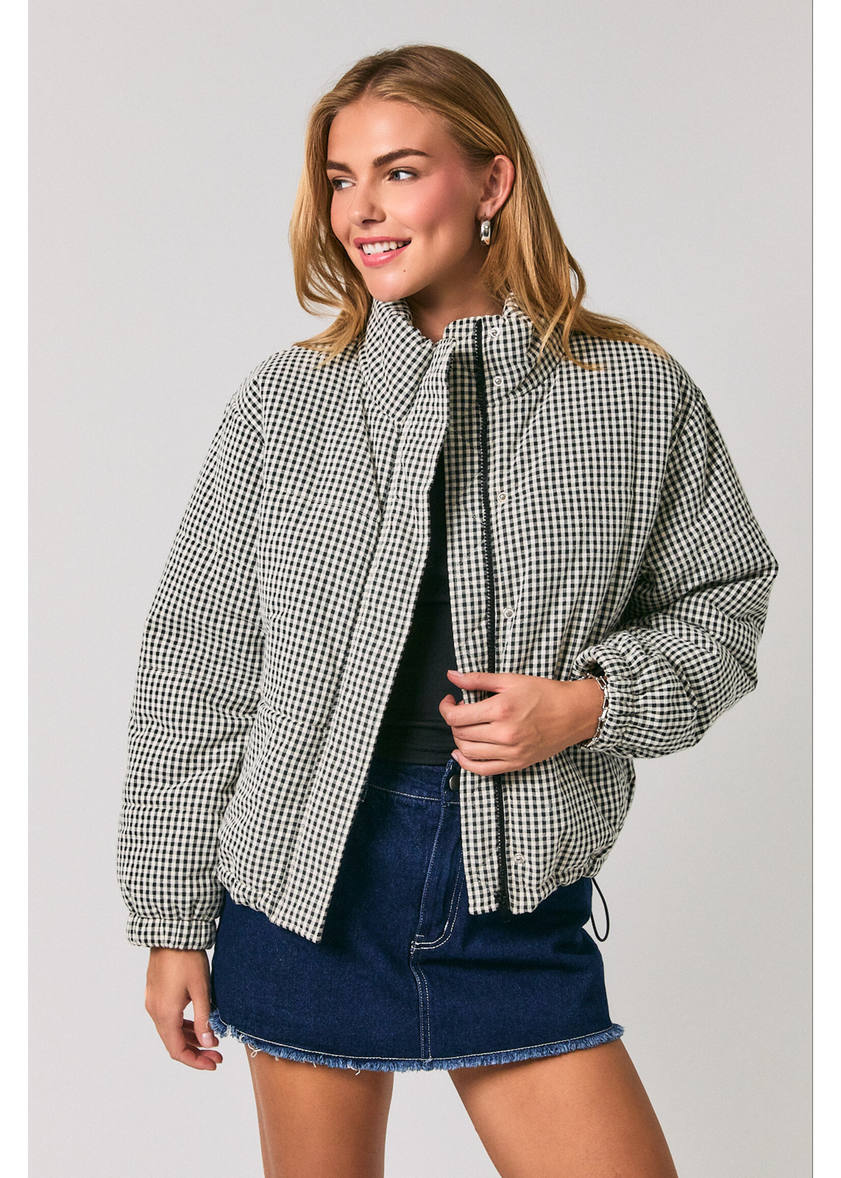 Le Lis Gingham Puffer Jacket - PJ6859
